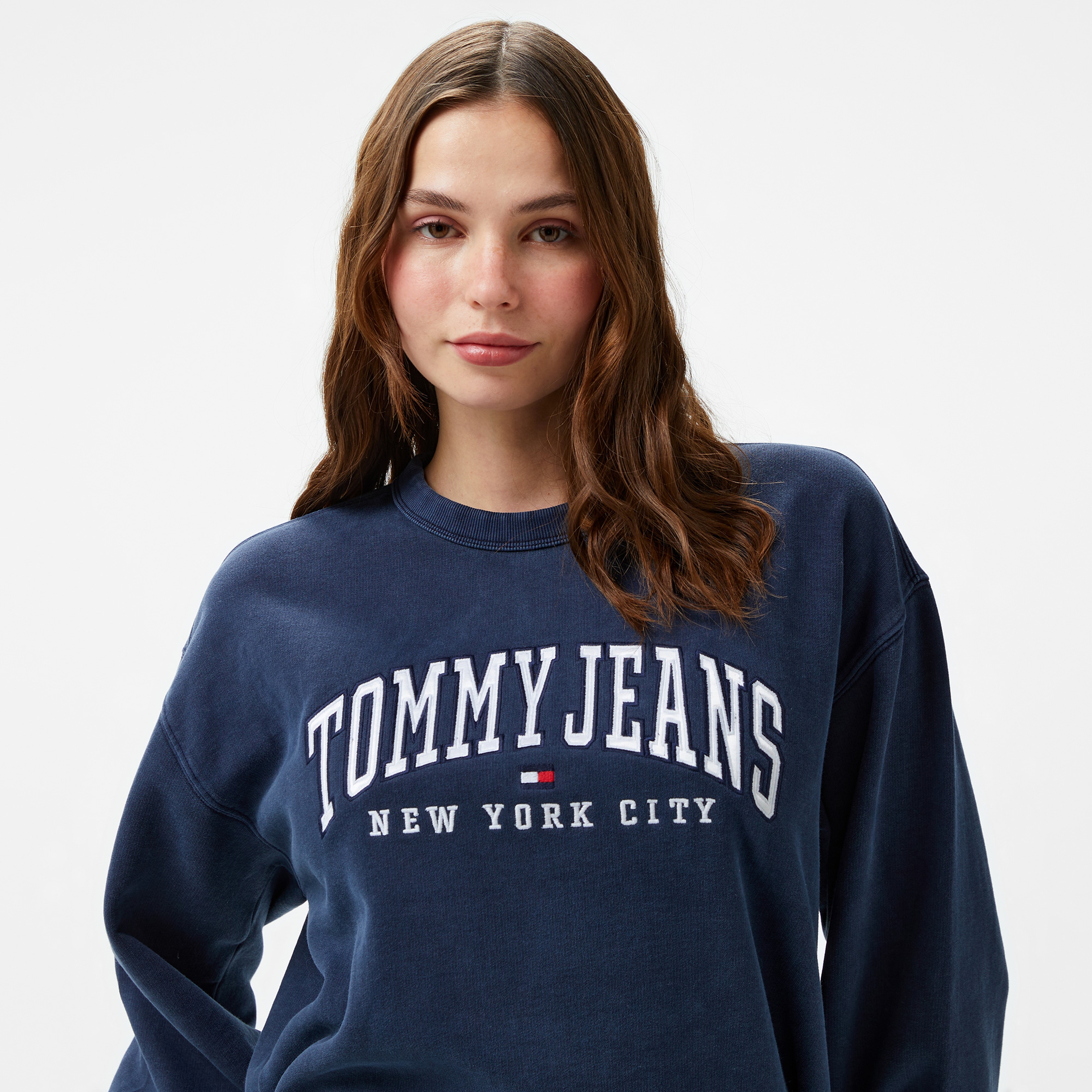 Tommy Jeans Kadın Mavi Sweatshirt