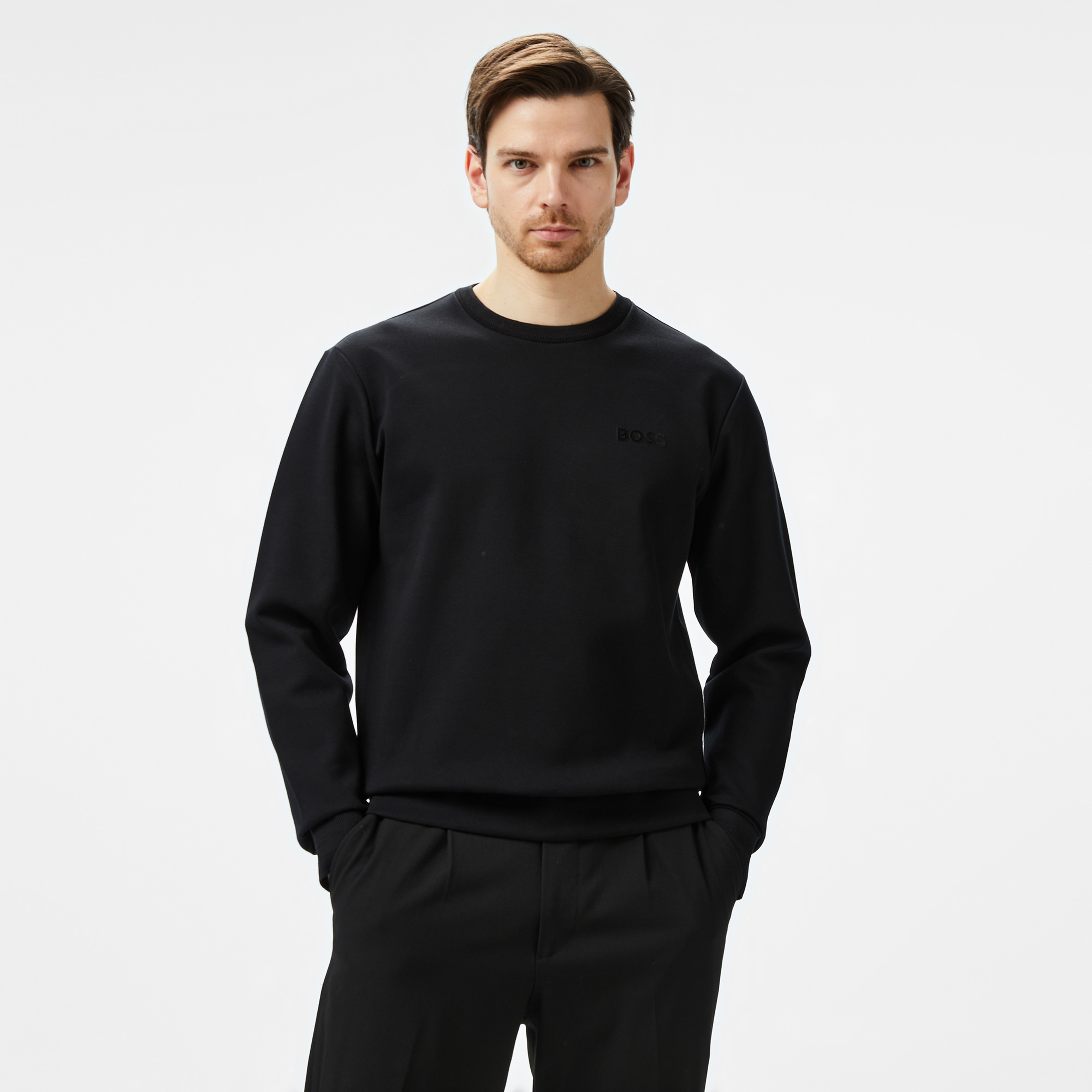 Boss Erkek Siyah Sweatshirt