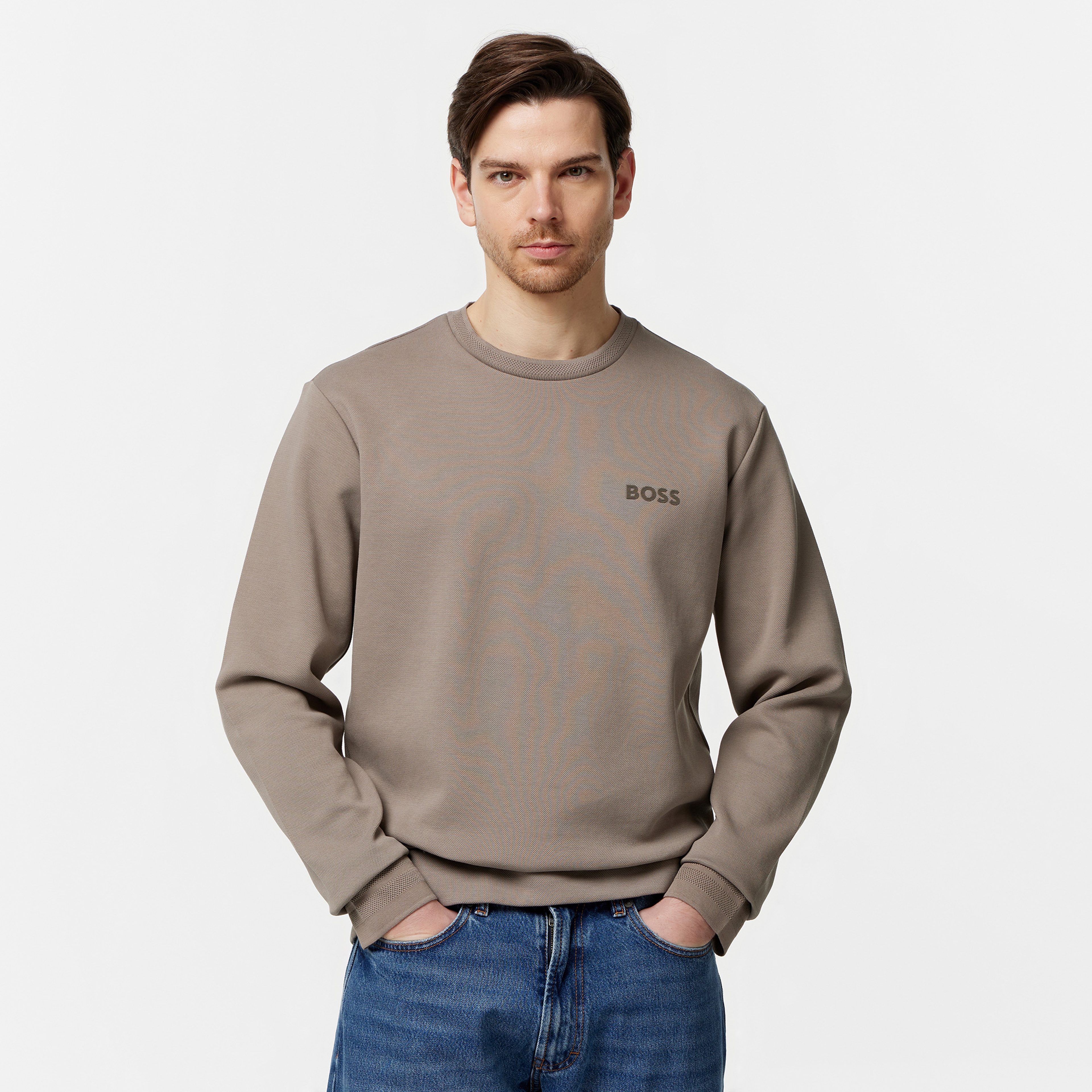 Boss Erkek Yeşil Sweatshirt