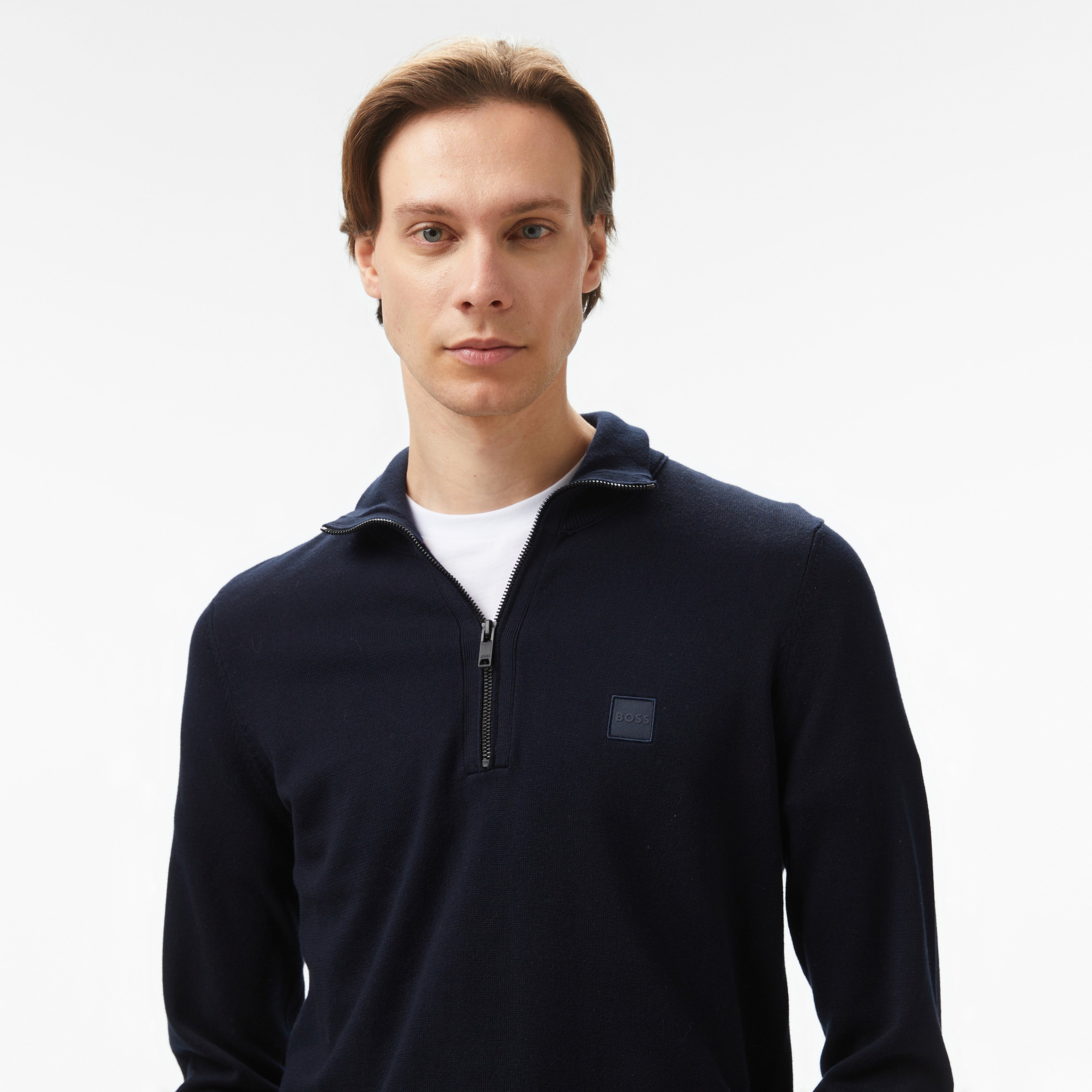 Boss Erkek Mavi Triko