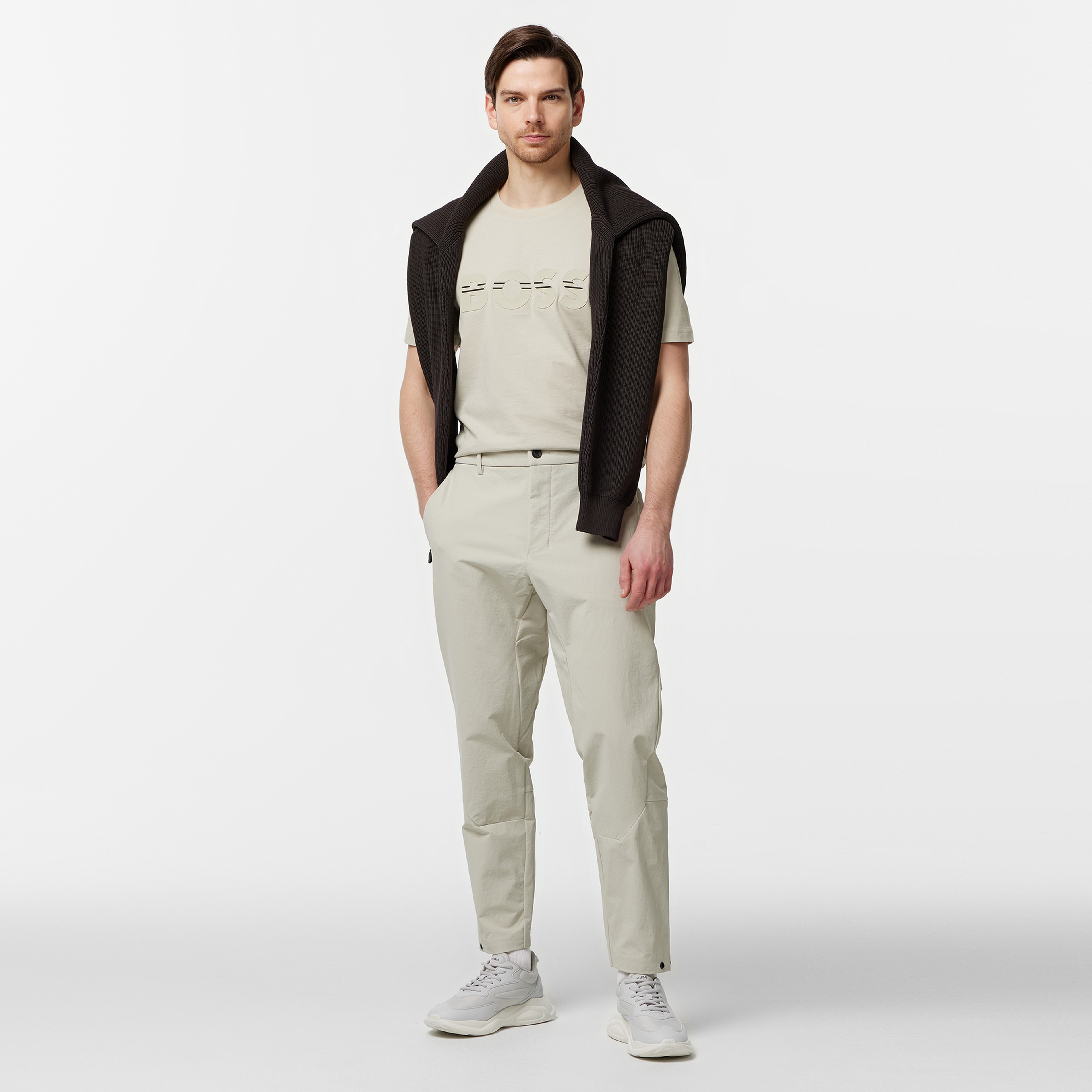 Boss Erkek Bej T-Shirt