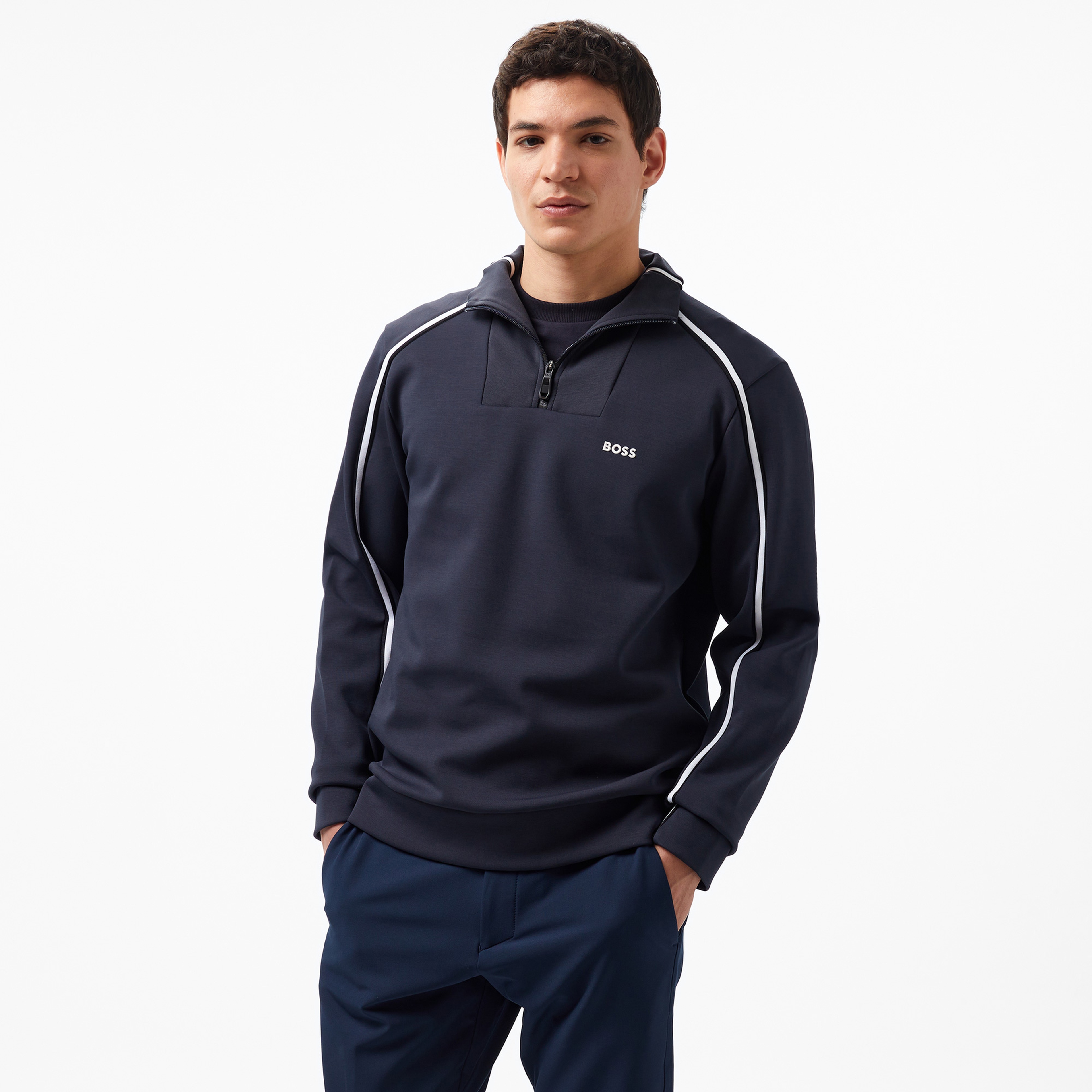 Boss Erkek Mavi Sweatshirt