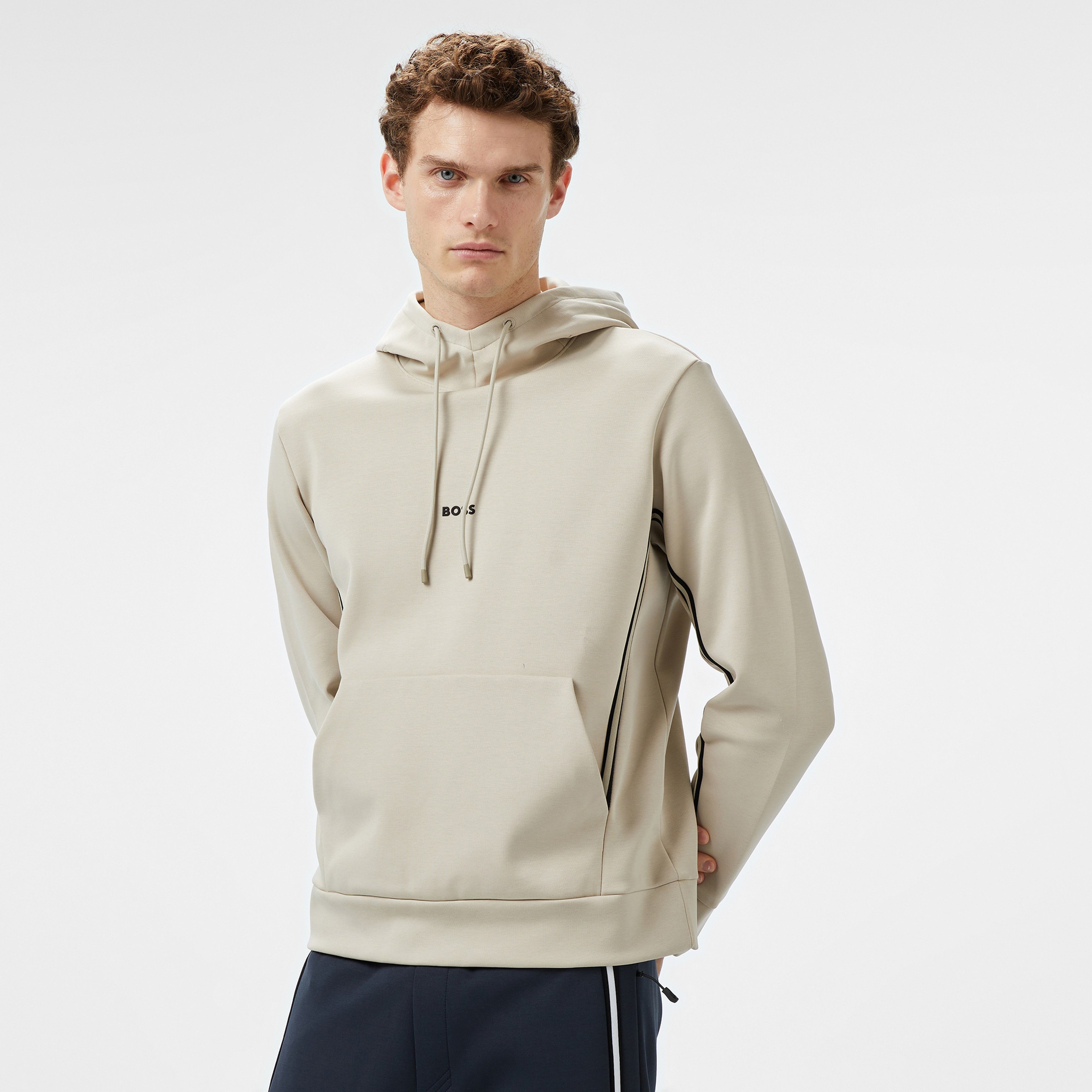 Boss Erkek Bej Sweatshirt