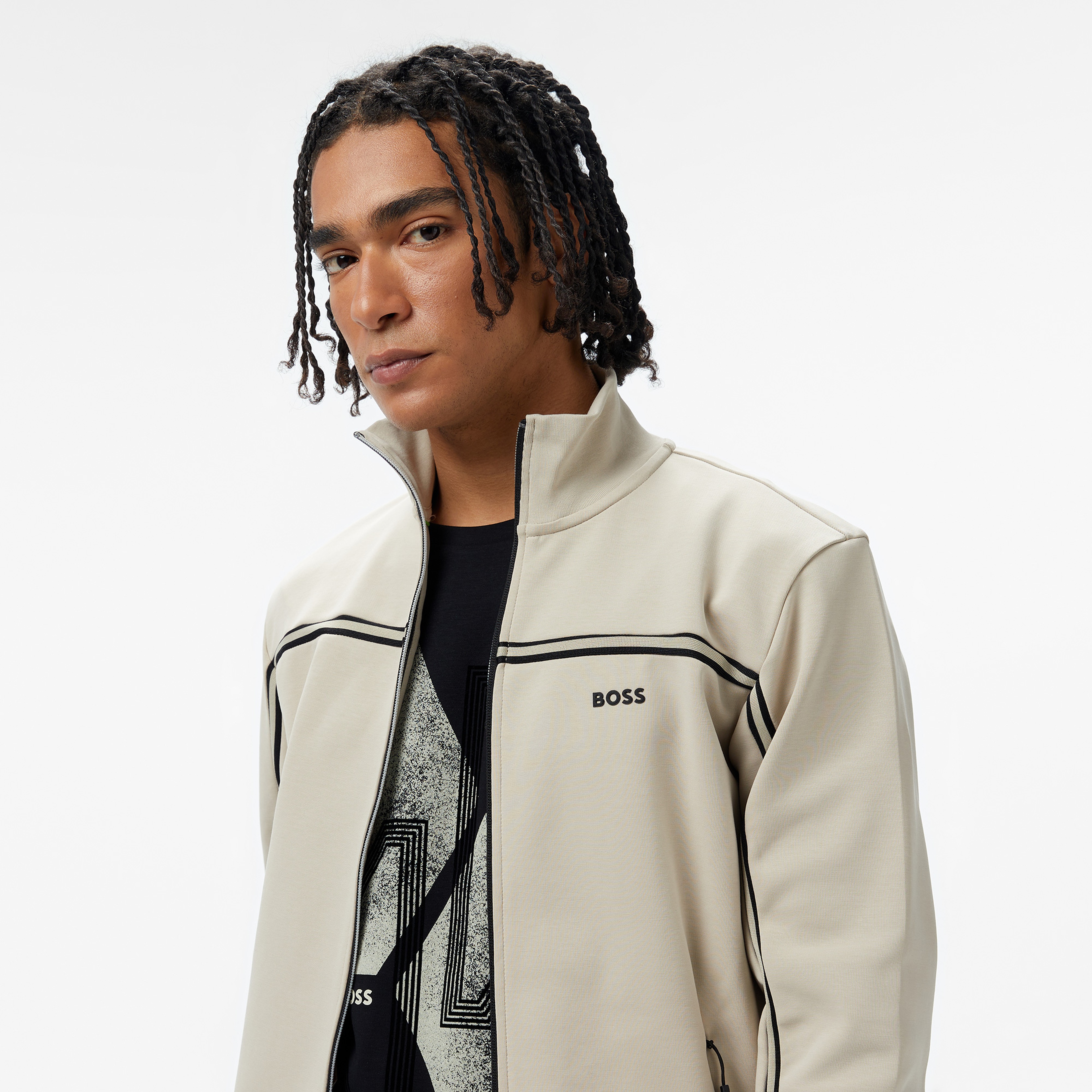 Boss Erkek Bej Sweatshirt