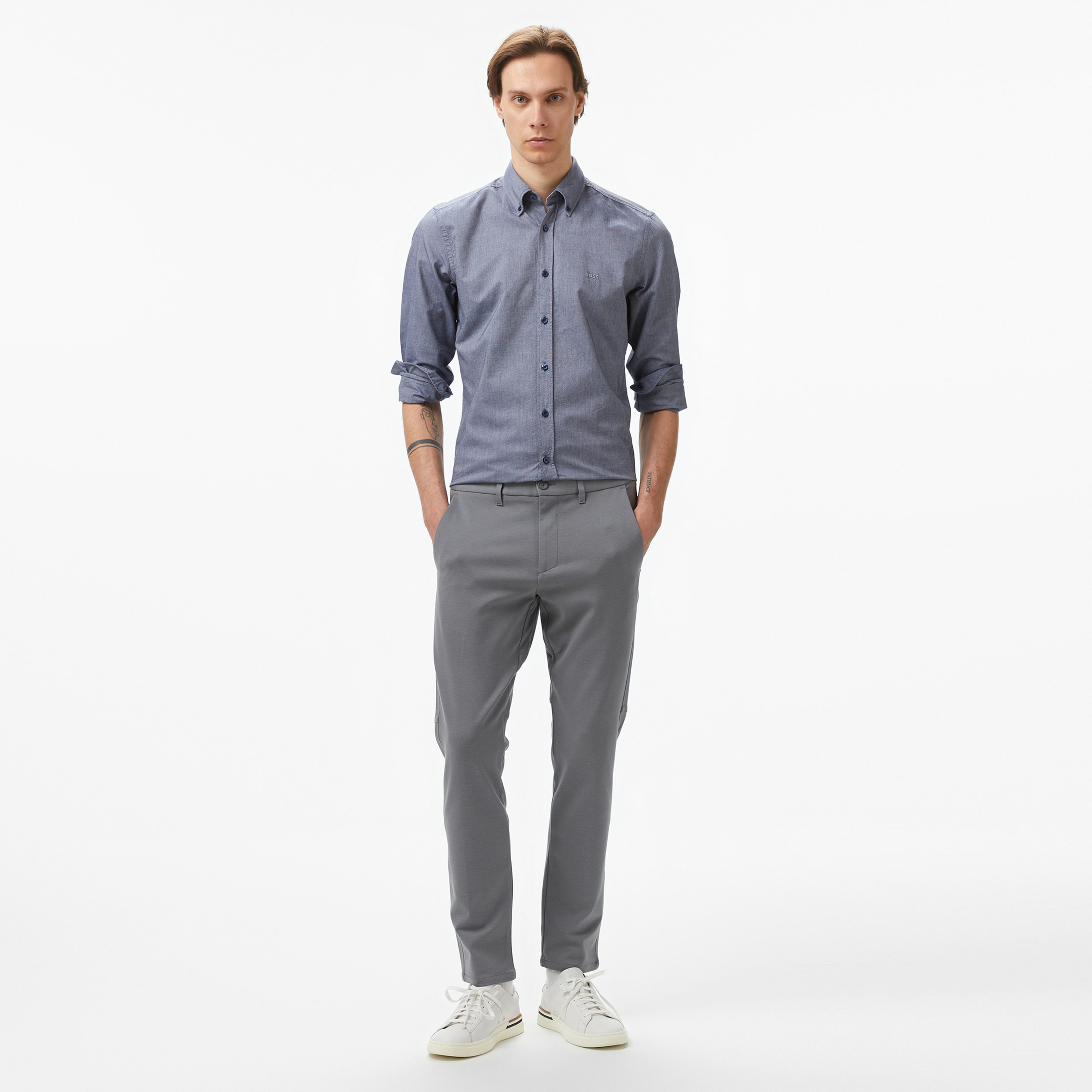 Boss Erkek Lacivert Gömlek