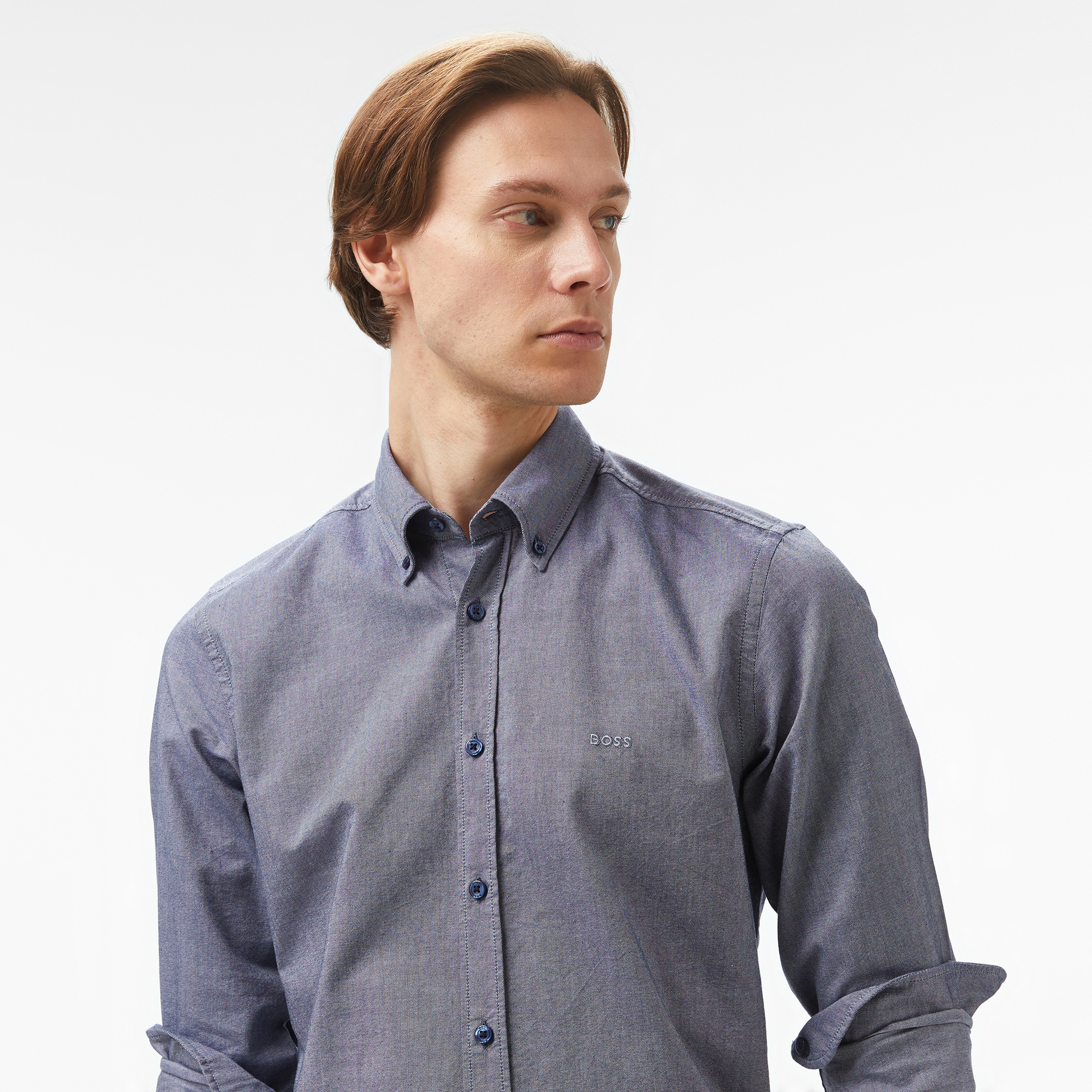 Boss Erkek Lacivert Gömlek