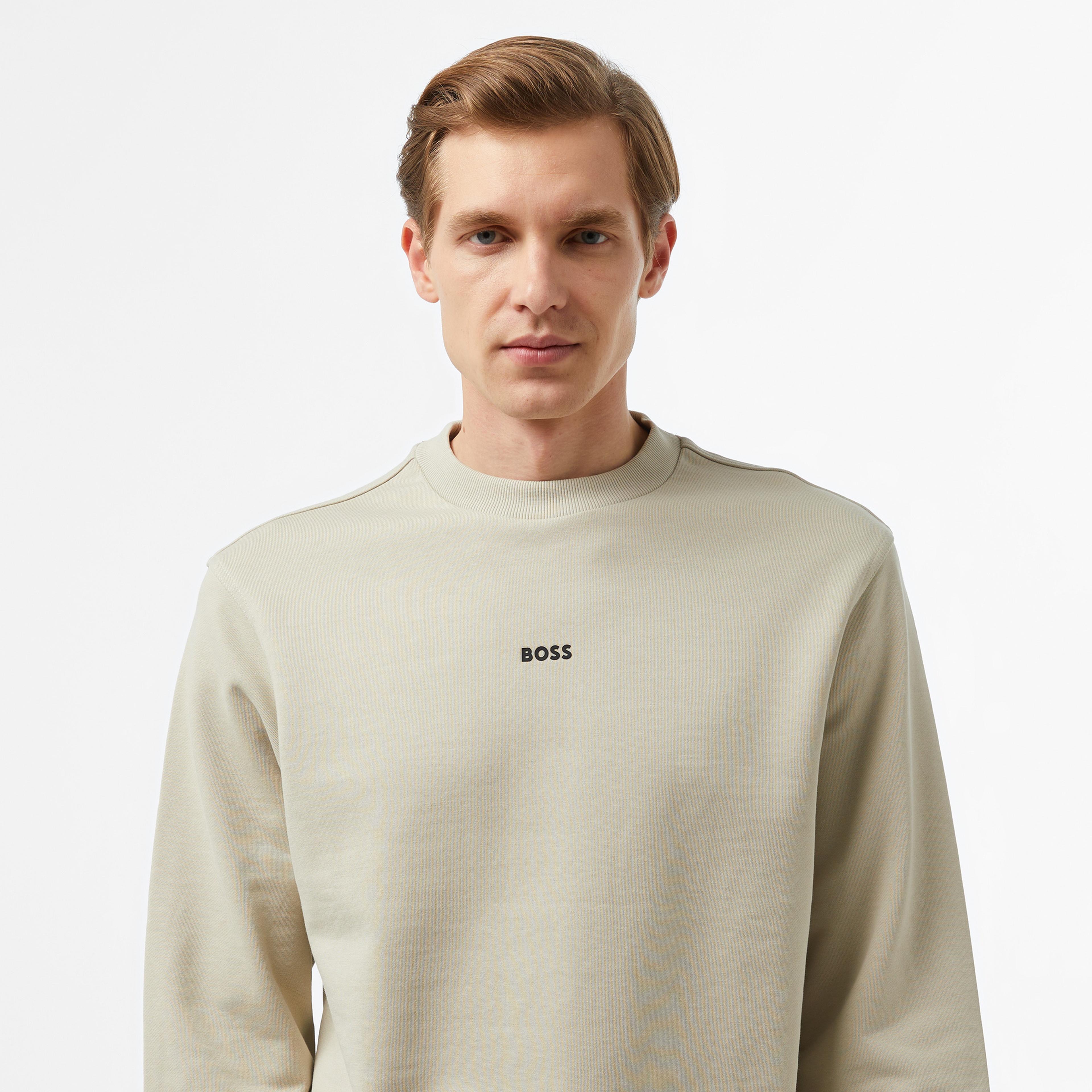 Boss Erkek Bej Sweatshirt