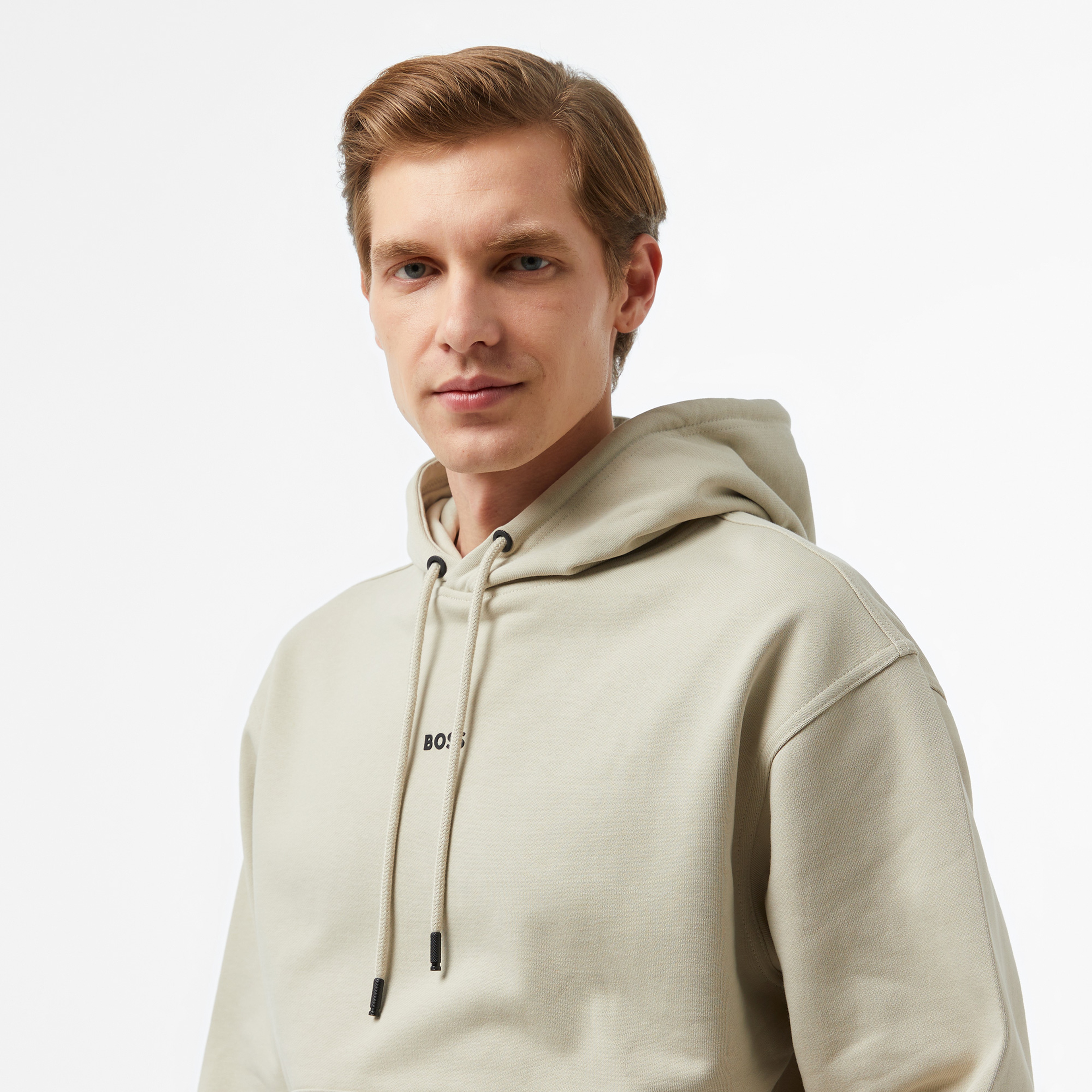 Boss Erkek Bej Sweatshirt