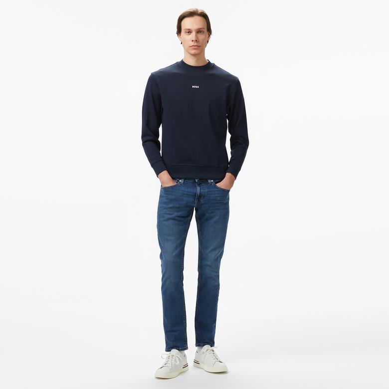 Boss Erkek Mavi Sweatshirt