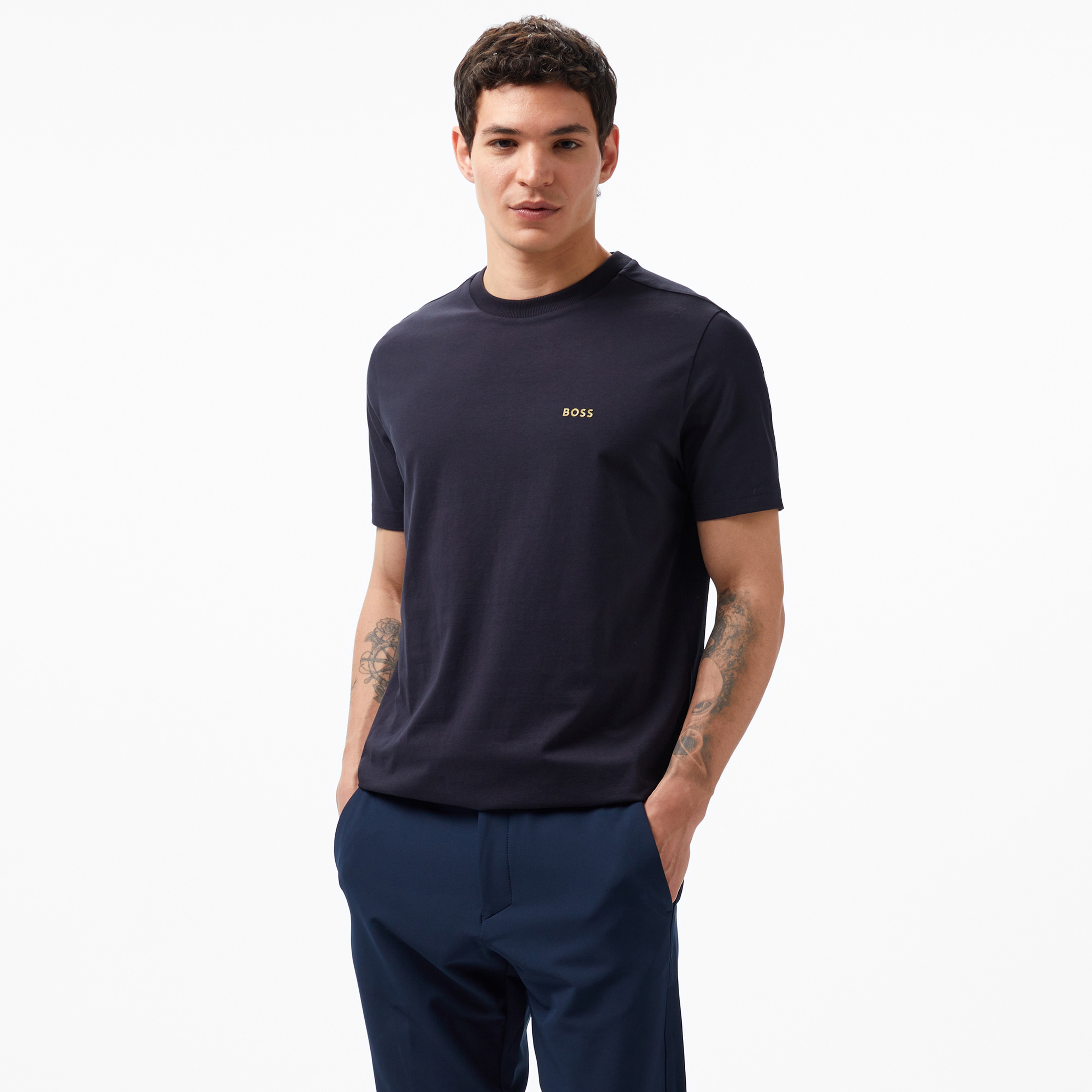Boss Erkek Mavi T-Shirt