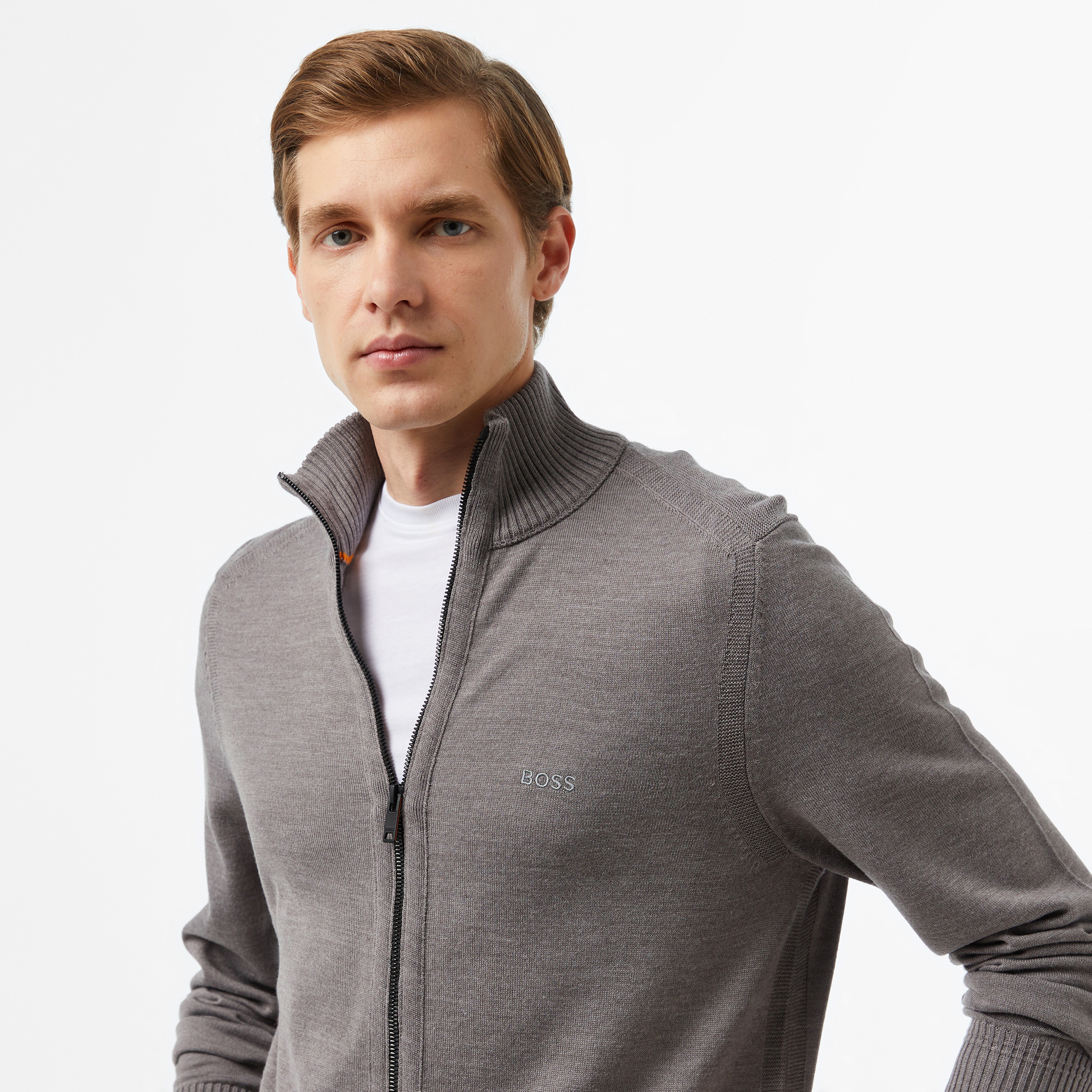 Boss Erkek Gri Hırka