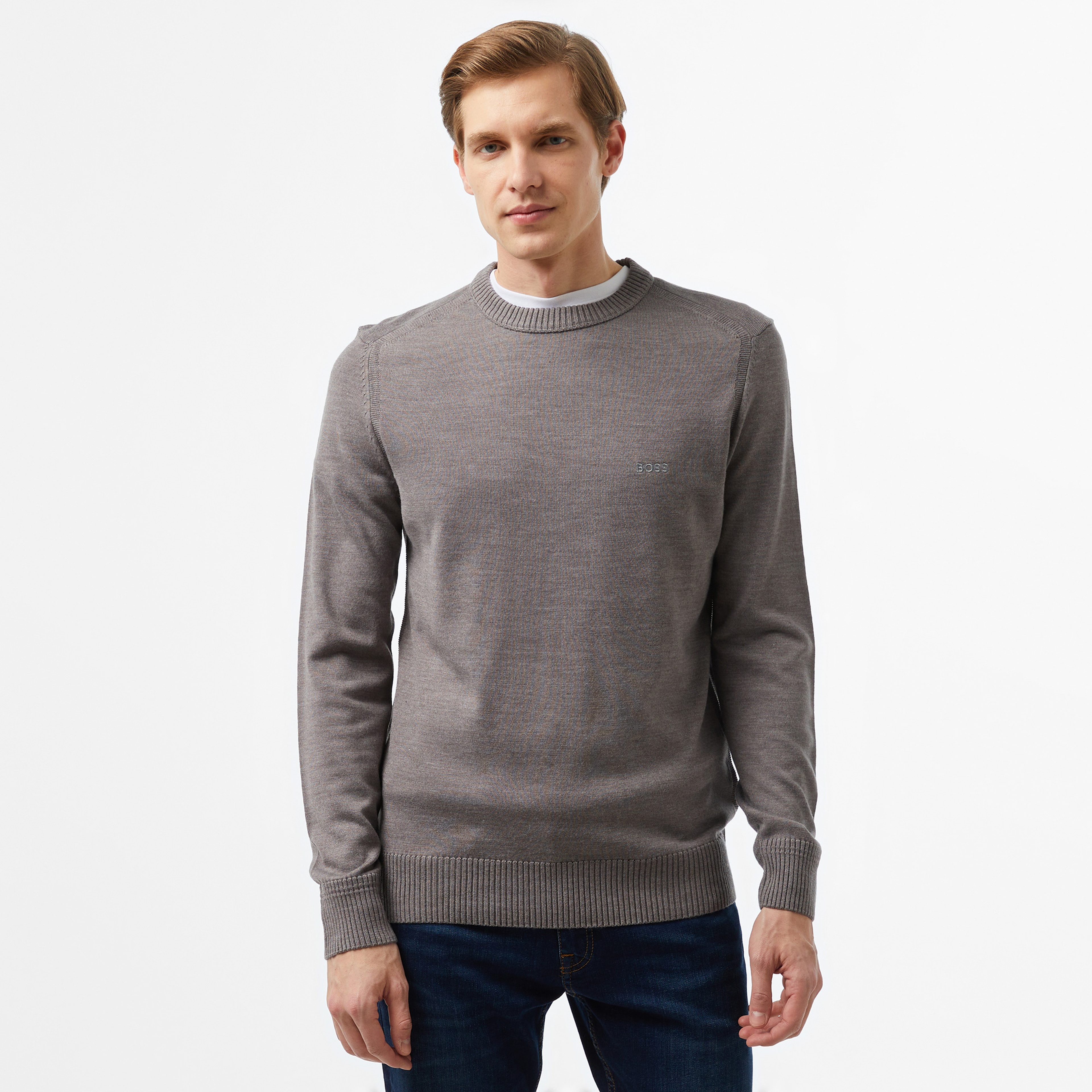 Boss Erkek Gri Kazak