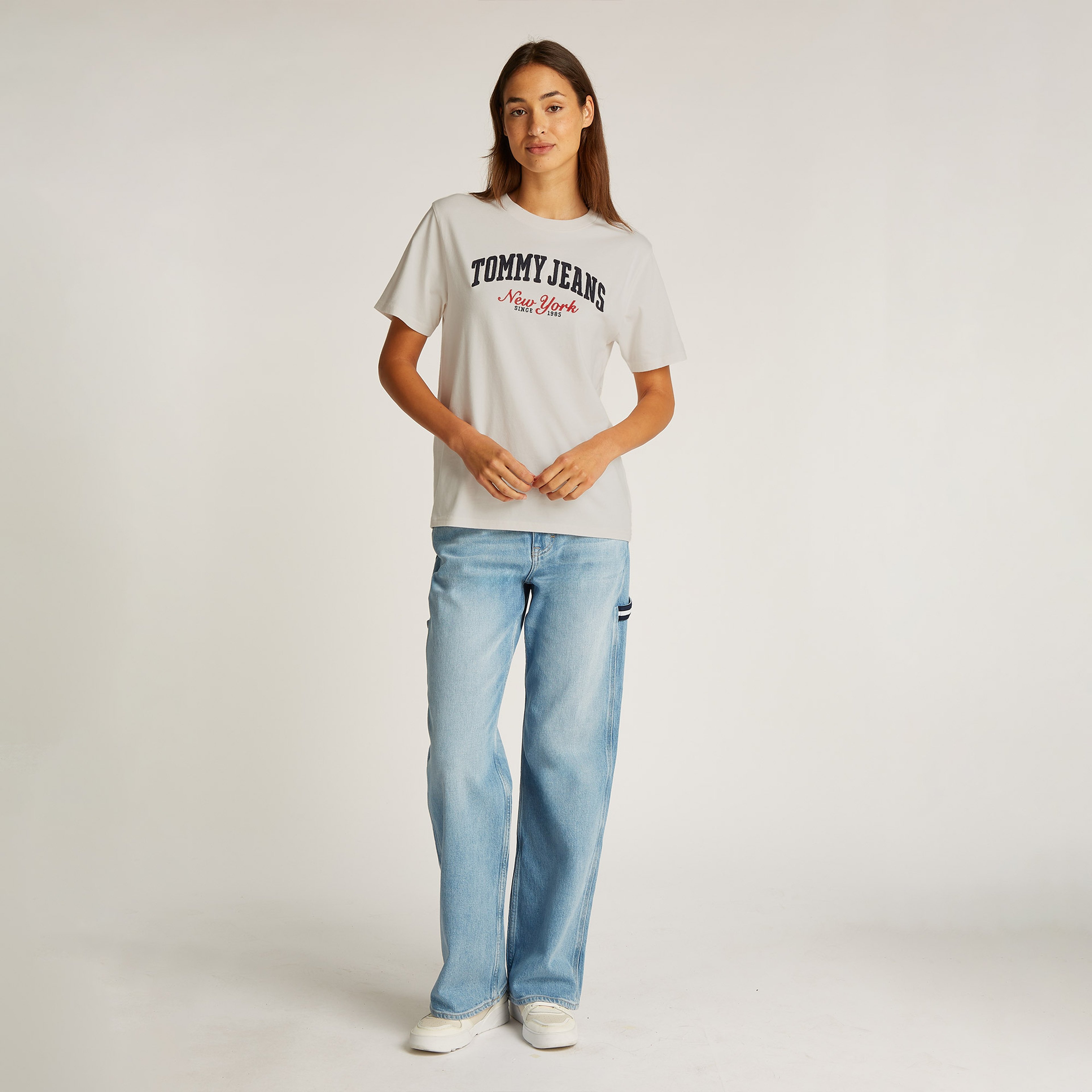 Tommy Hilfiger Kadın Gri T-Shirt