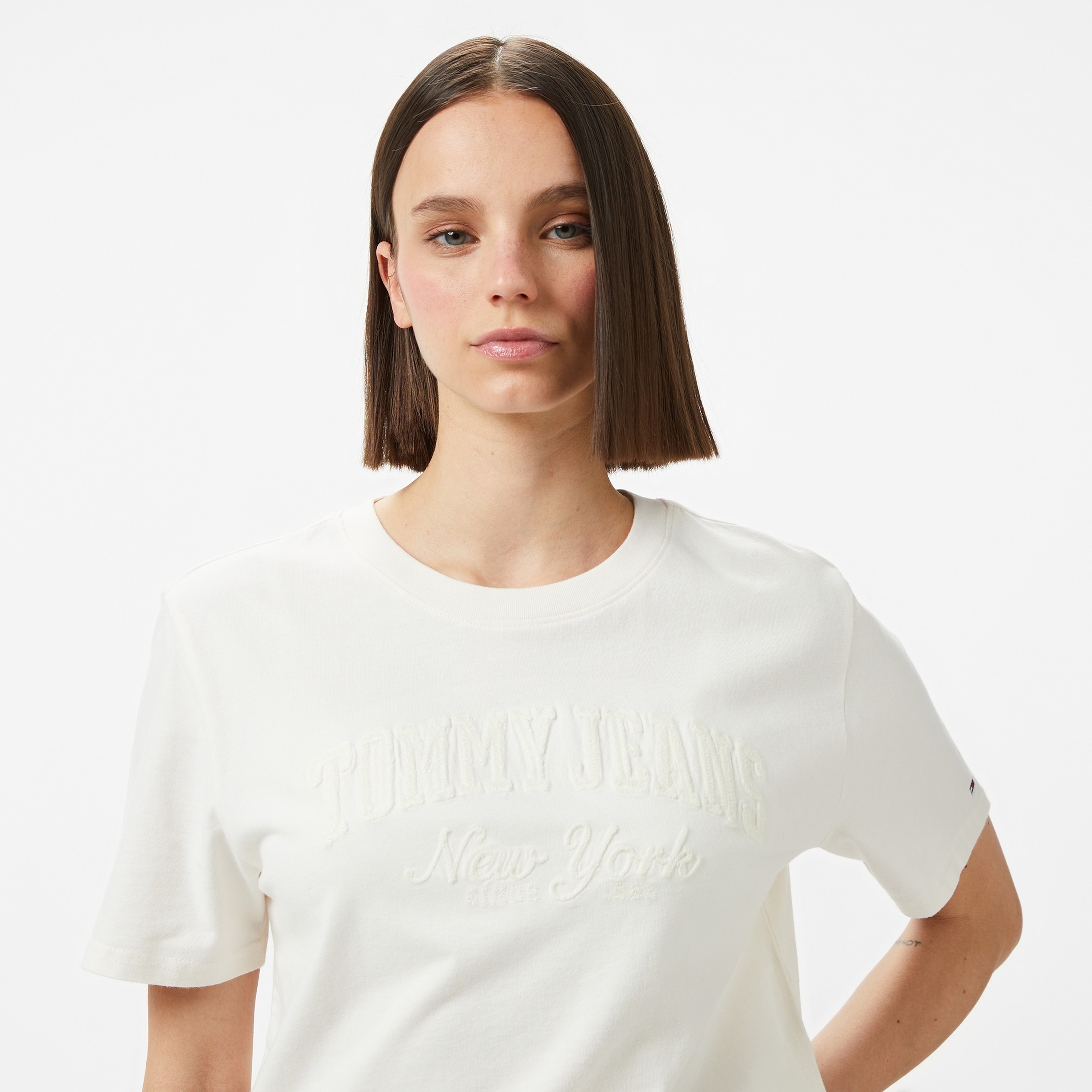 Tommy Hilfiger Kadın Gri T-Shirt