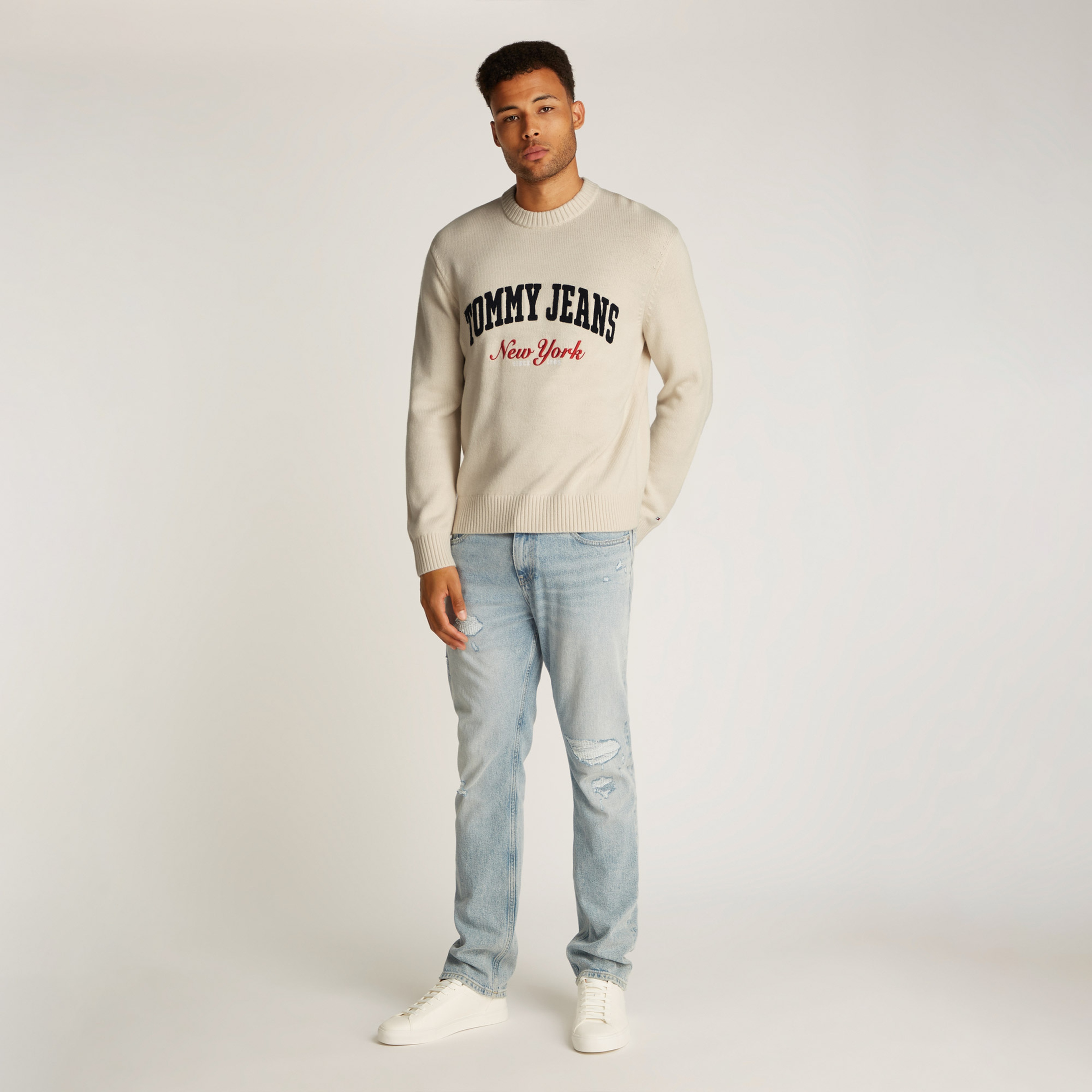 Tommy Hilfiger Erkek Bej Triko