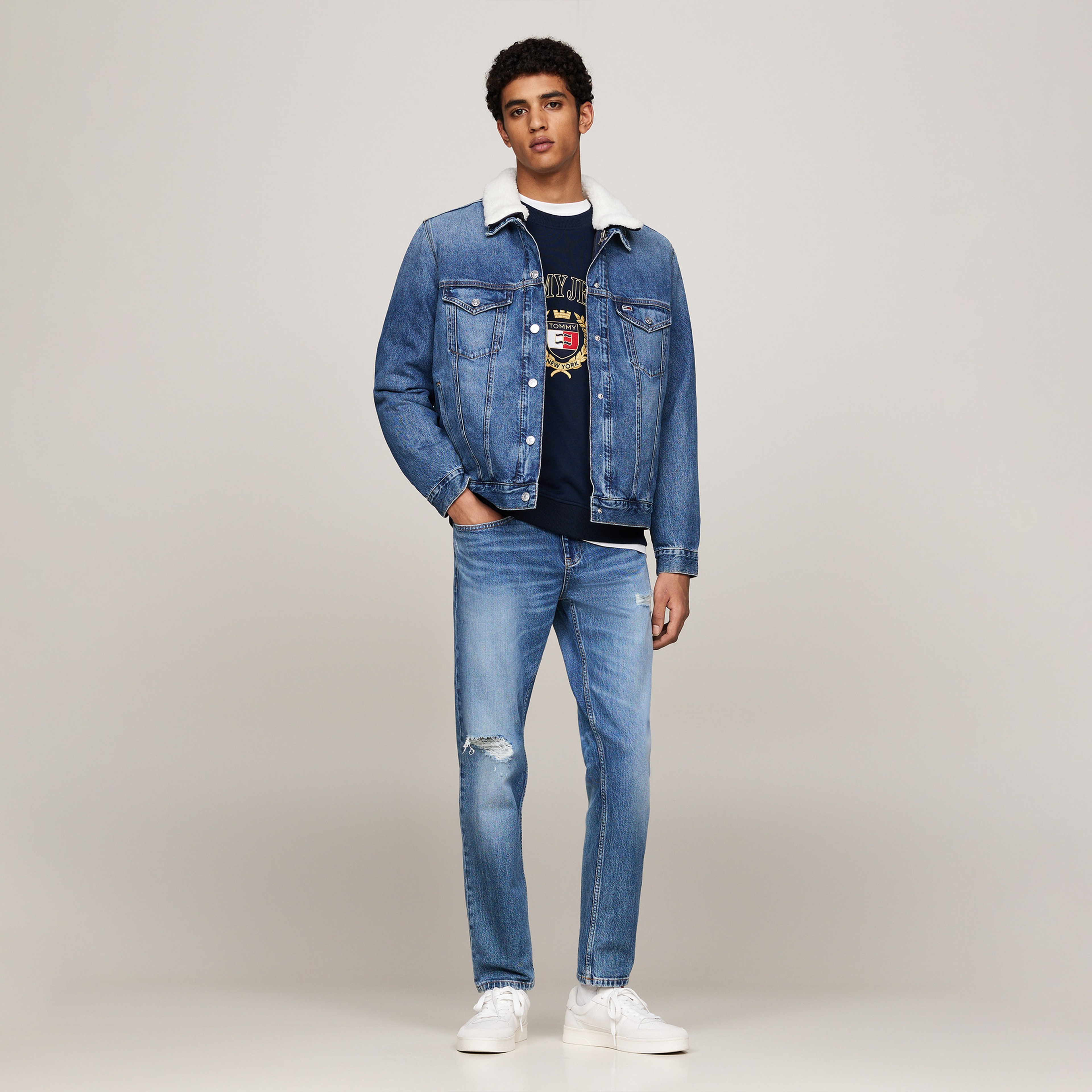 Tommy Jeans Erkek Mavi Mont