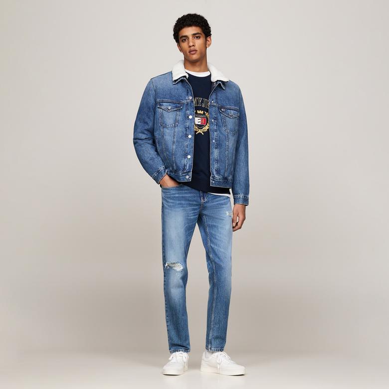 Tommy Jeans Erkek Mavi Mont