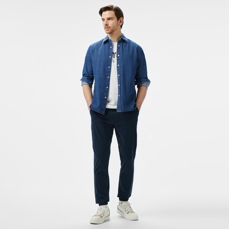 Tommy Jeans Erkek Mavi Pantolon