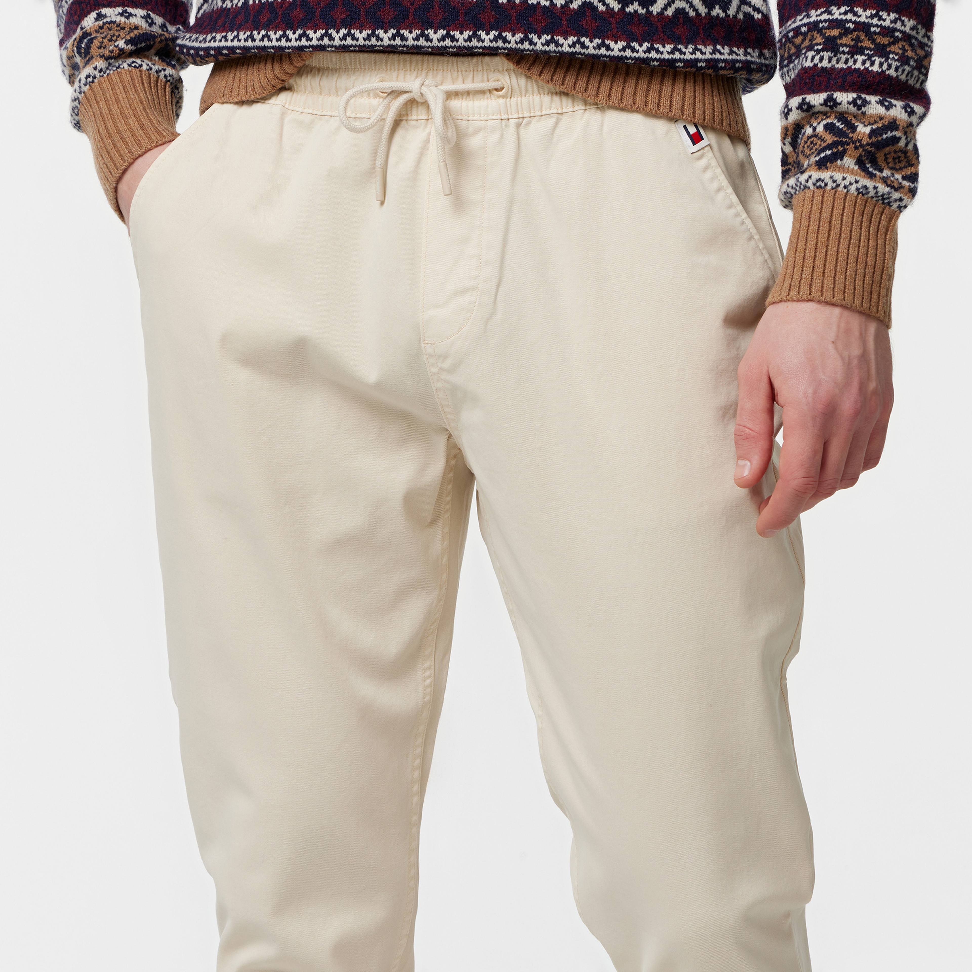 Tommy Jeans Erkek Bej Pantolon