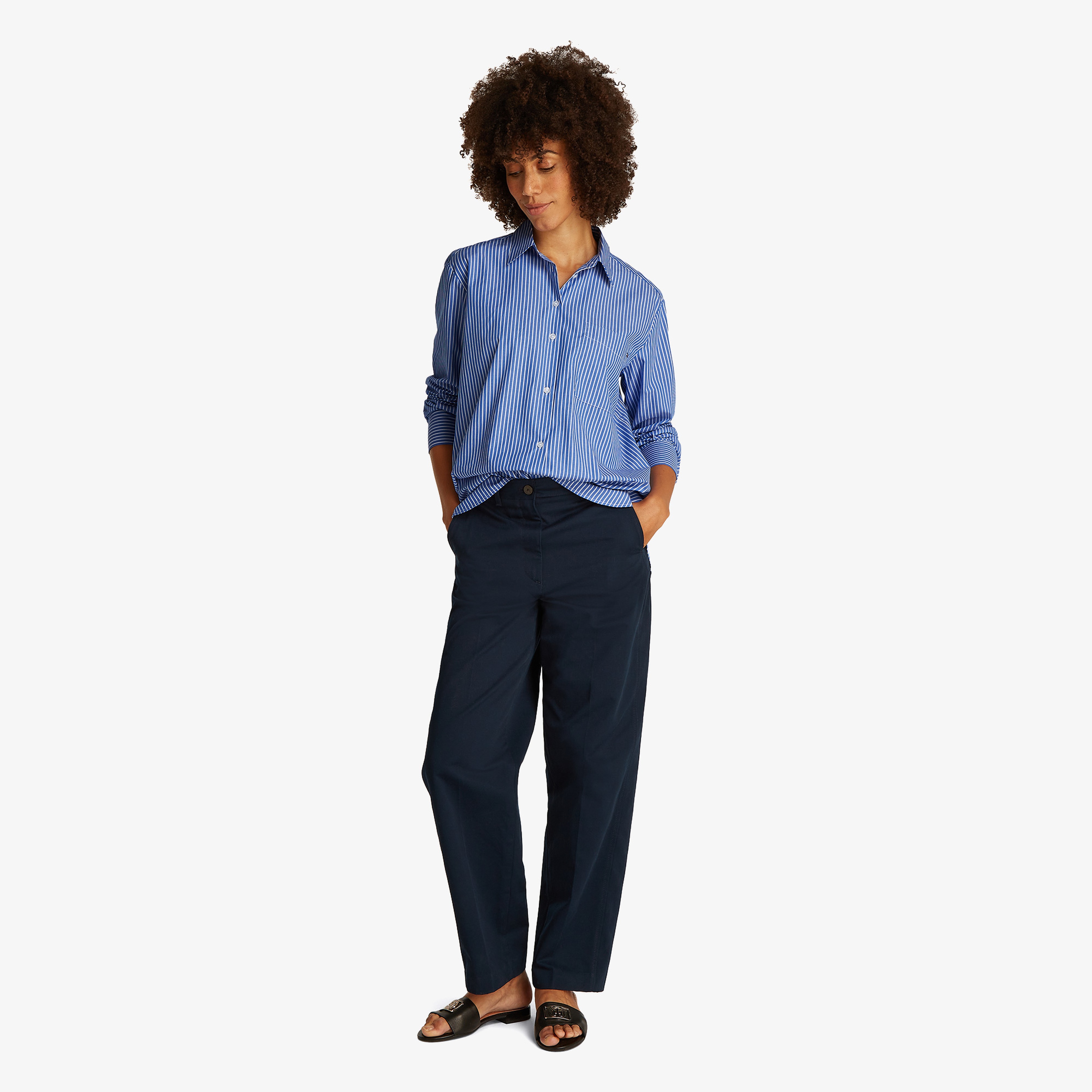 Tommy Hilfiger Kadın Mavi Gömlek