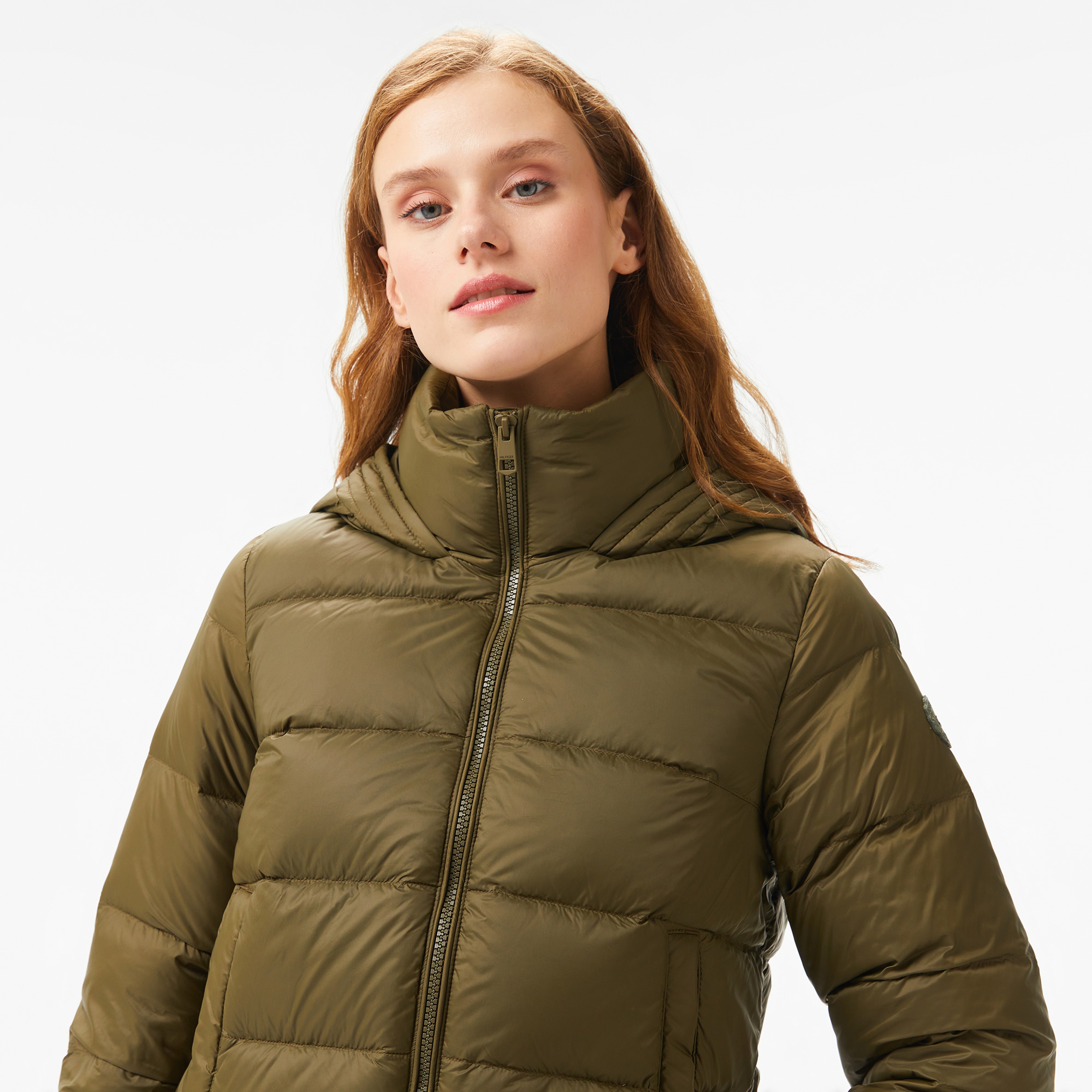 Tommy Hilfiger Kadın Haki Mont