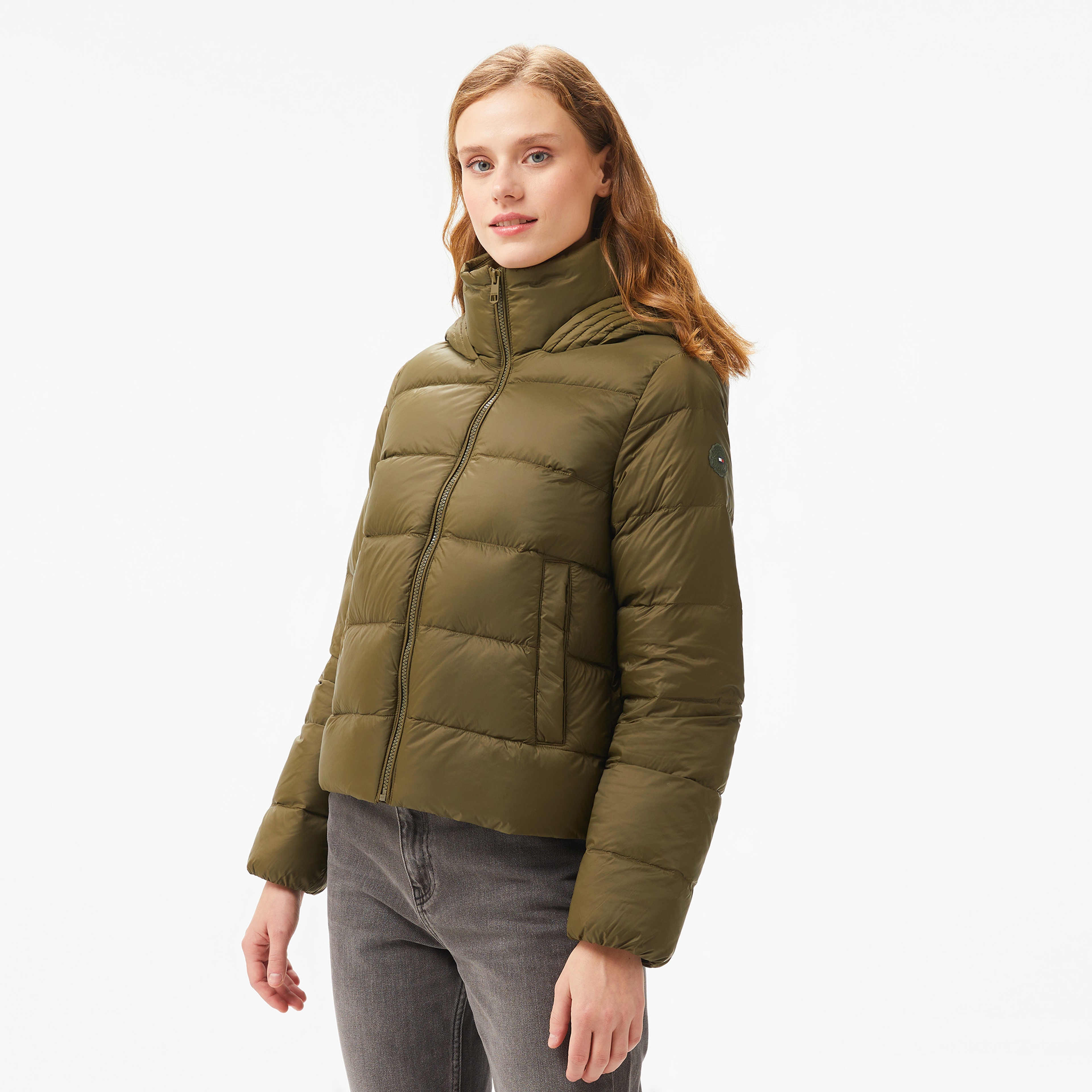 Tommy Hilfiger Kadın Haki Mont