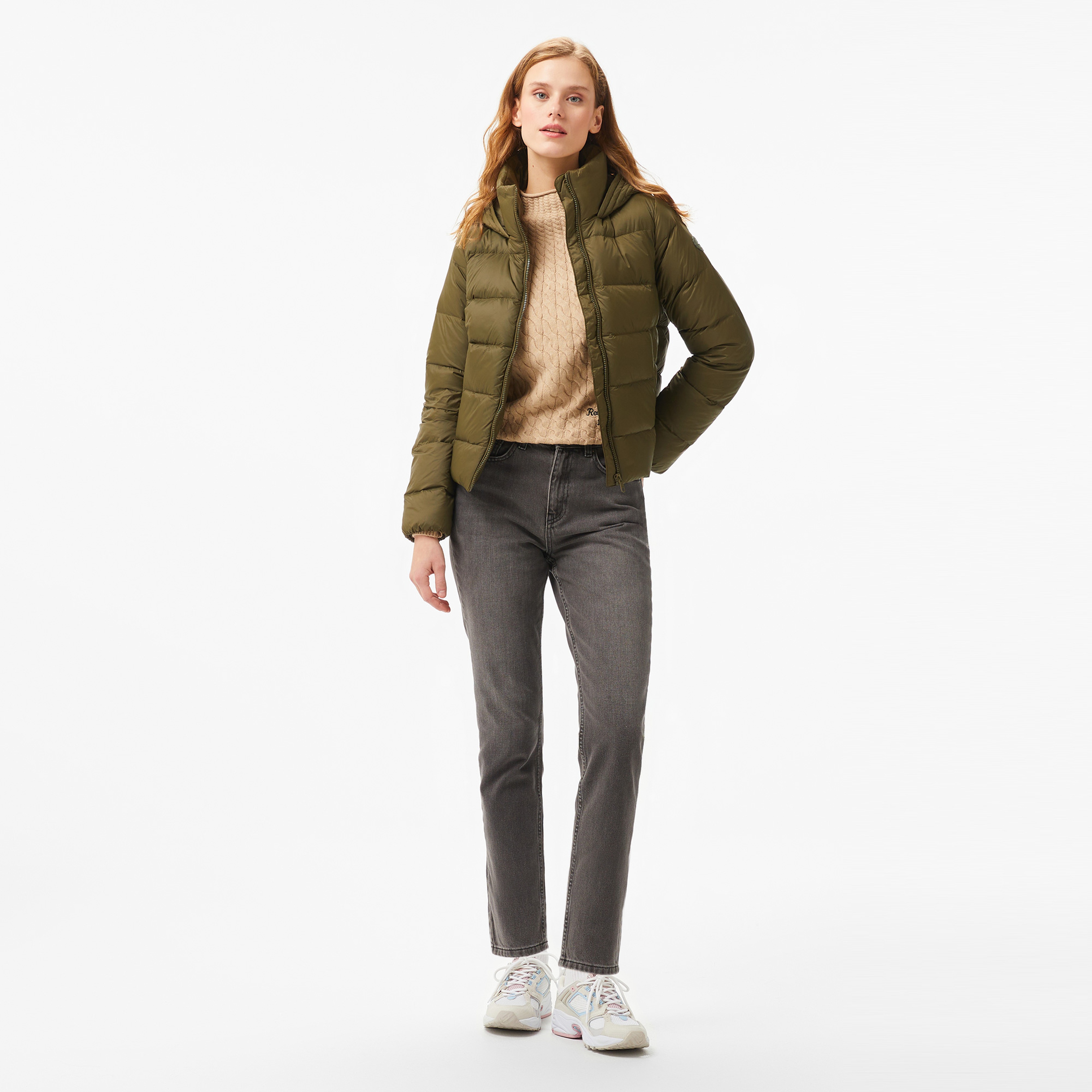 Tommy Hilfiger Kadın Haki Mont