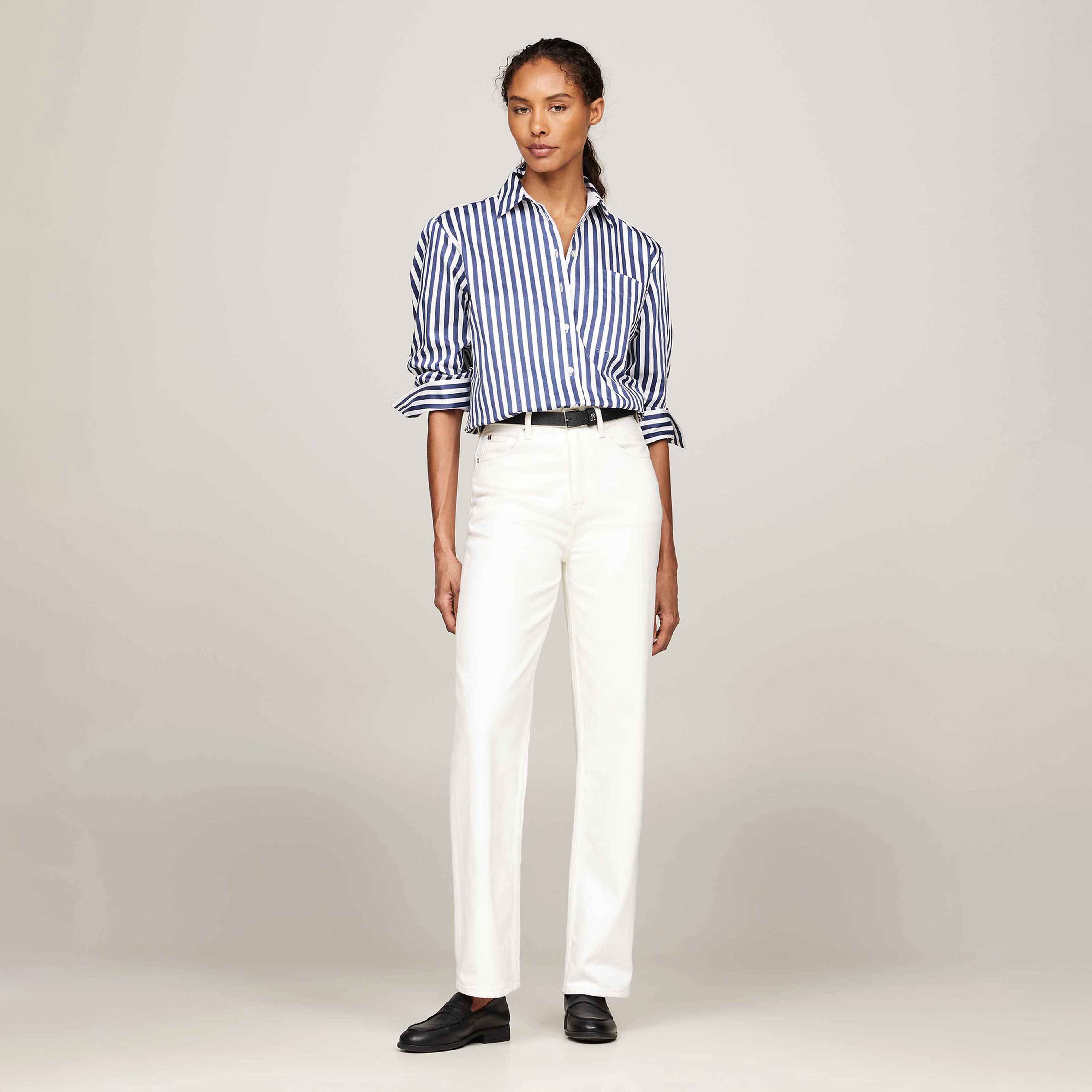 Tommy Hilfiger Kadın Beyaz Gömlek
