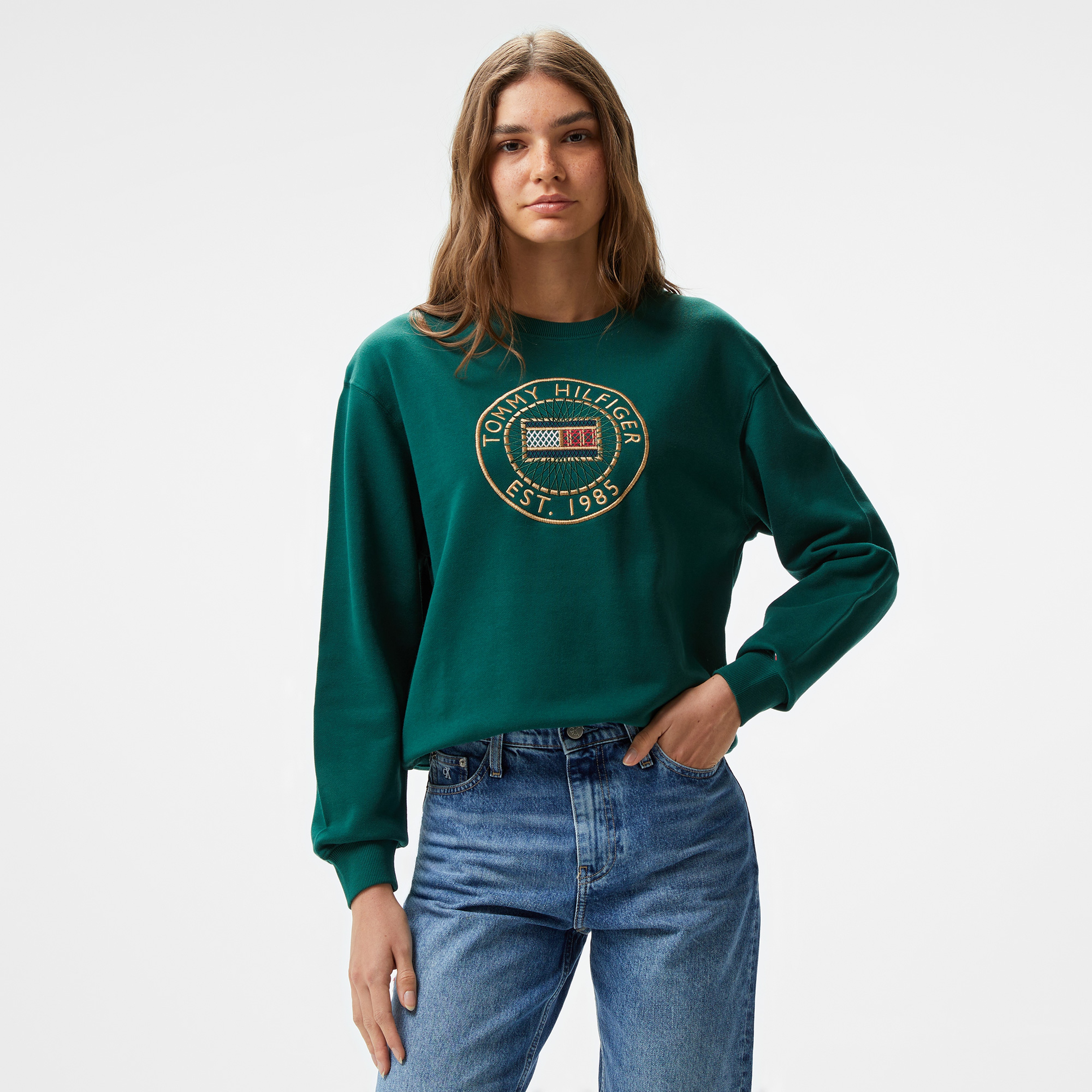 Tommy Hilfiger Kadın Yeşil Sweatshirt
