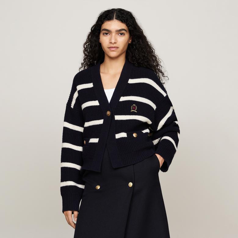 Tommy Hilfiger Kadın Mavi Triko