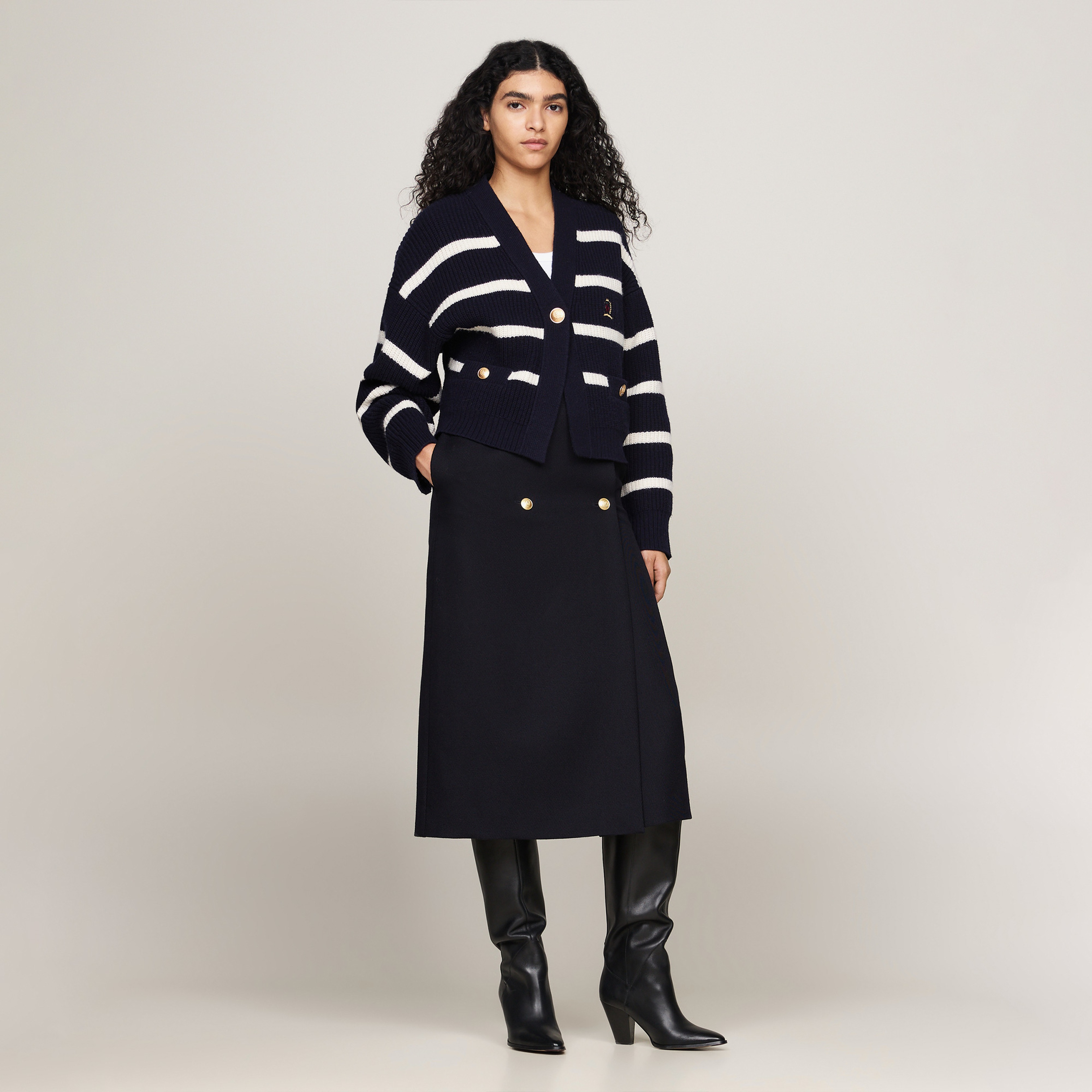 Tommy Hilfiger Kadın Mavi Triko