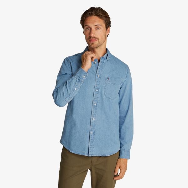 Tommy Hilfiger Erkek Mavi Gömlek