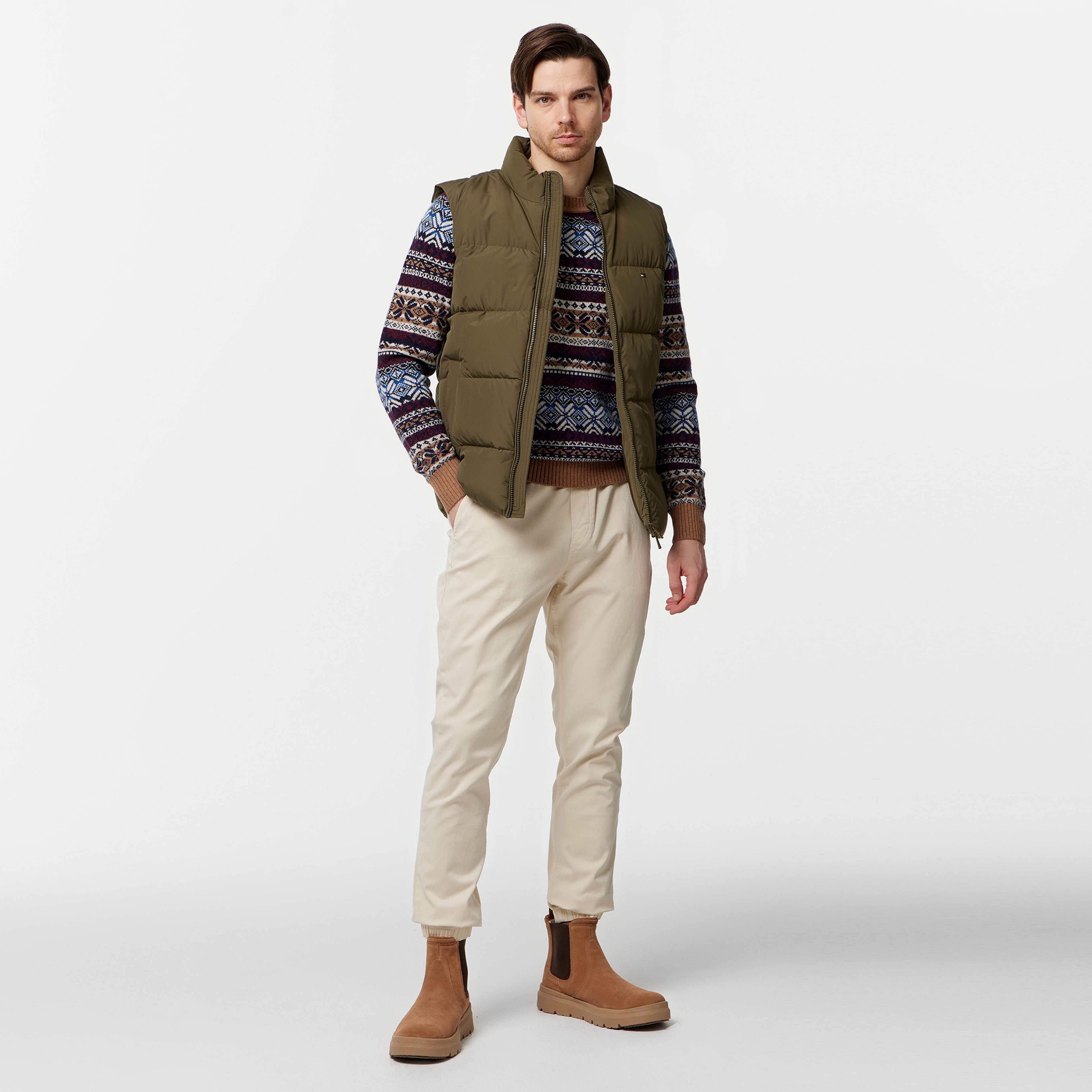 Tommy Hilfiger Erkek Haki Yelek