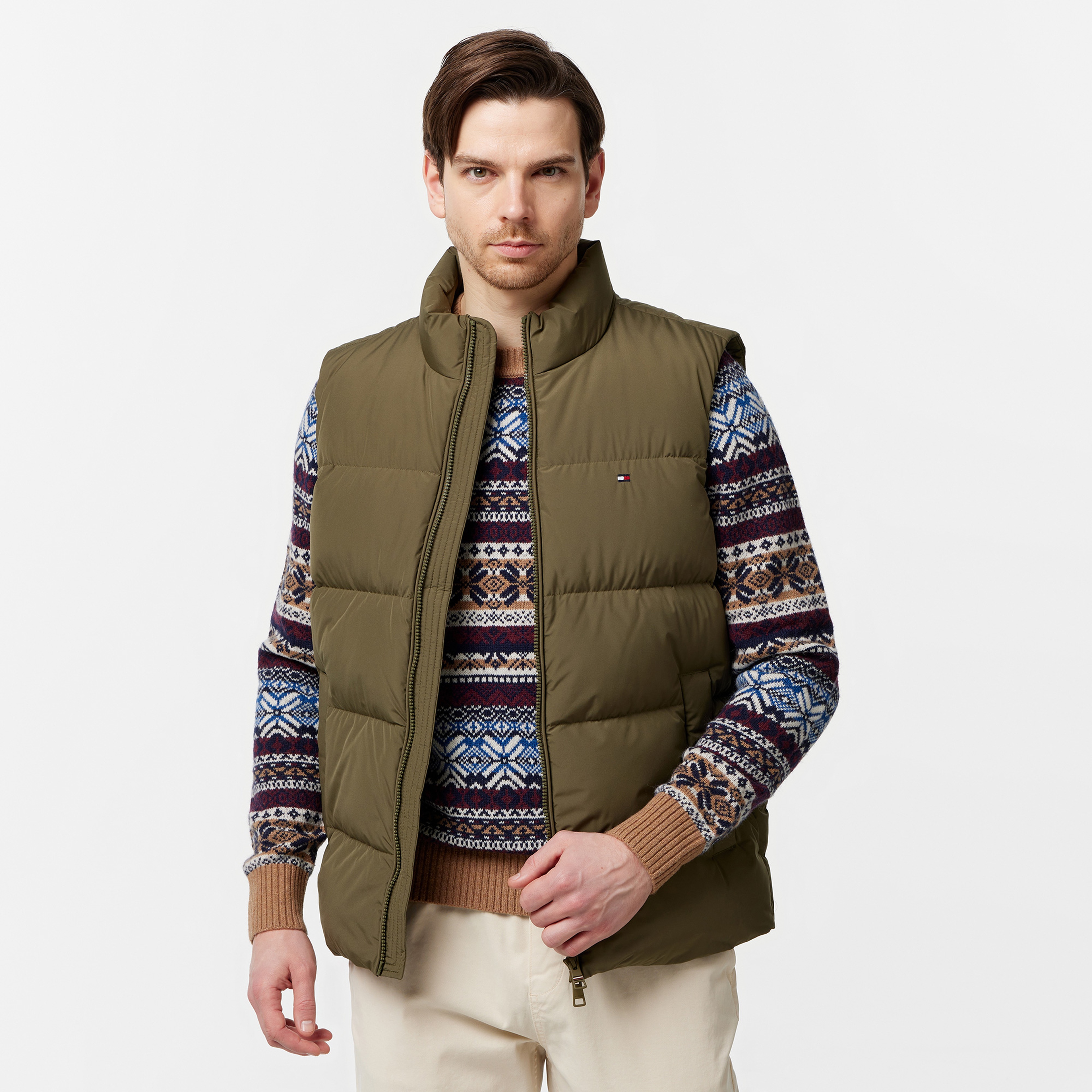 Tommy Hilfiger Erkek Haki Yelek