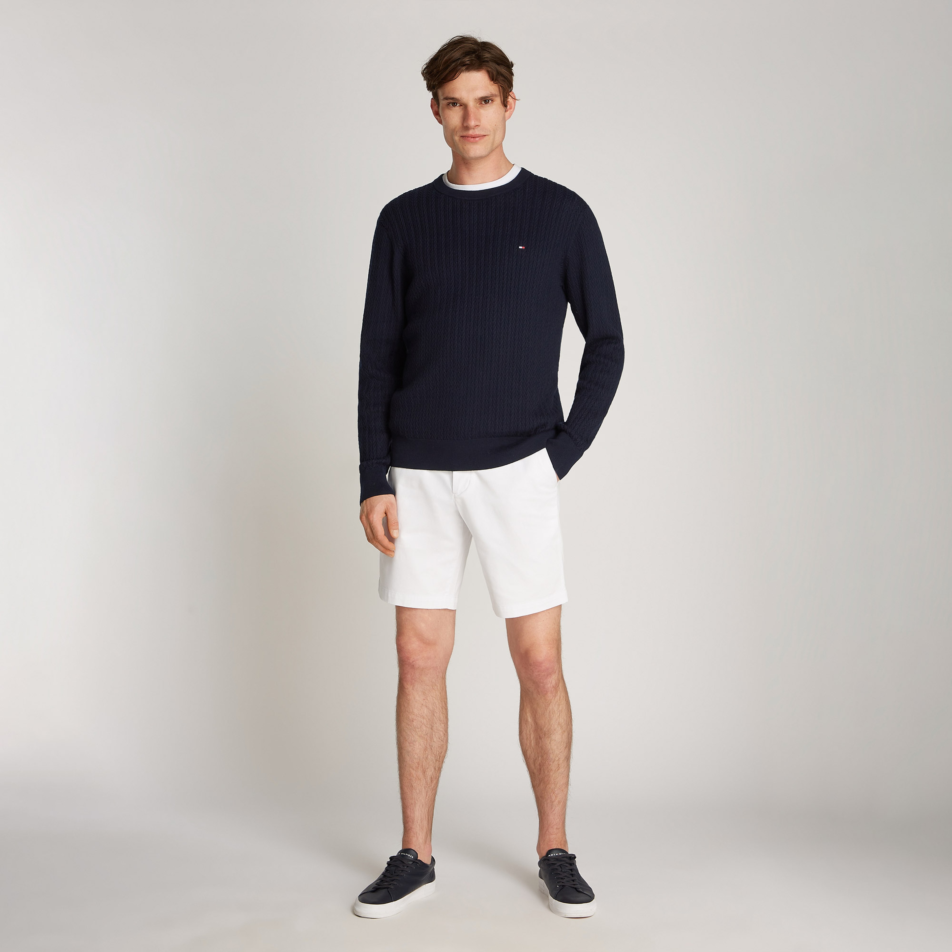 Tommy Hilfiger Erkek Mavi Triko