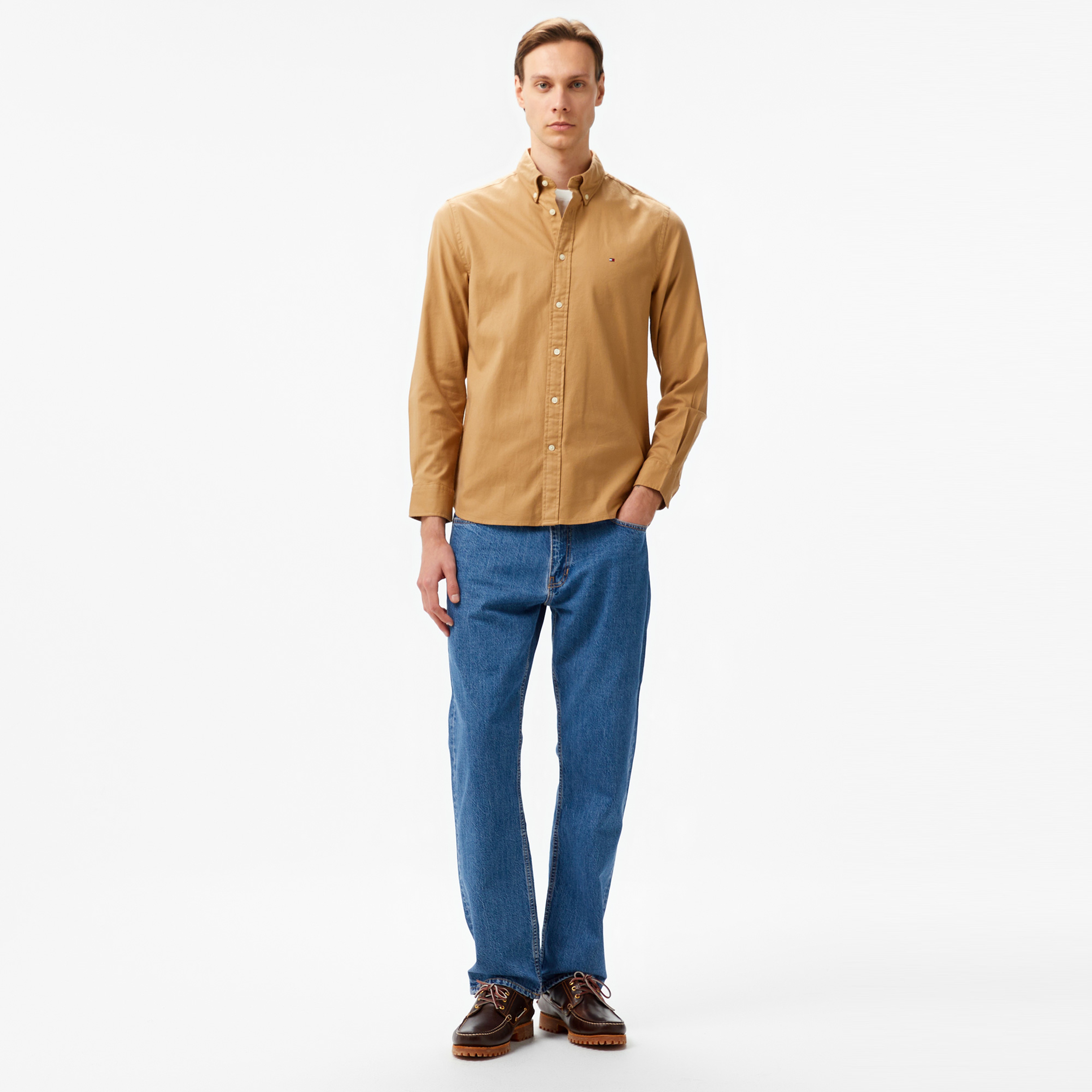 Tommy Hilfiger Erkek Haki Gömlek