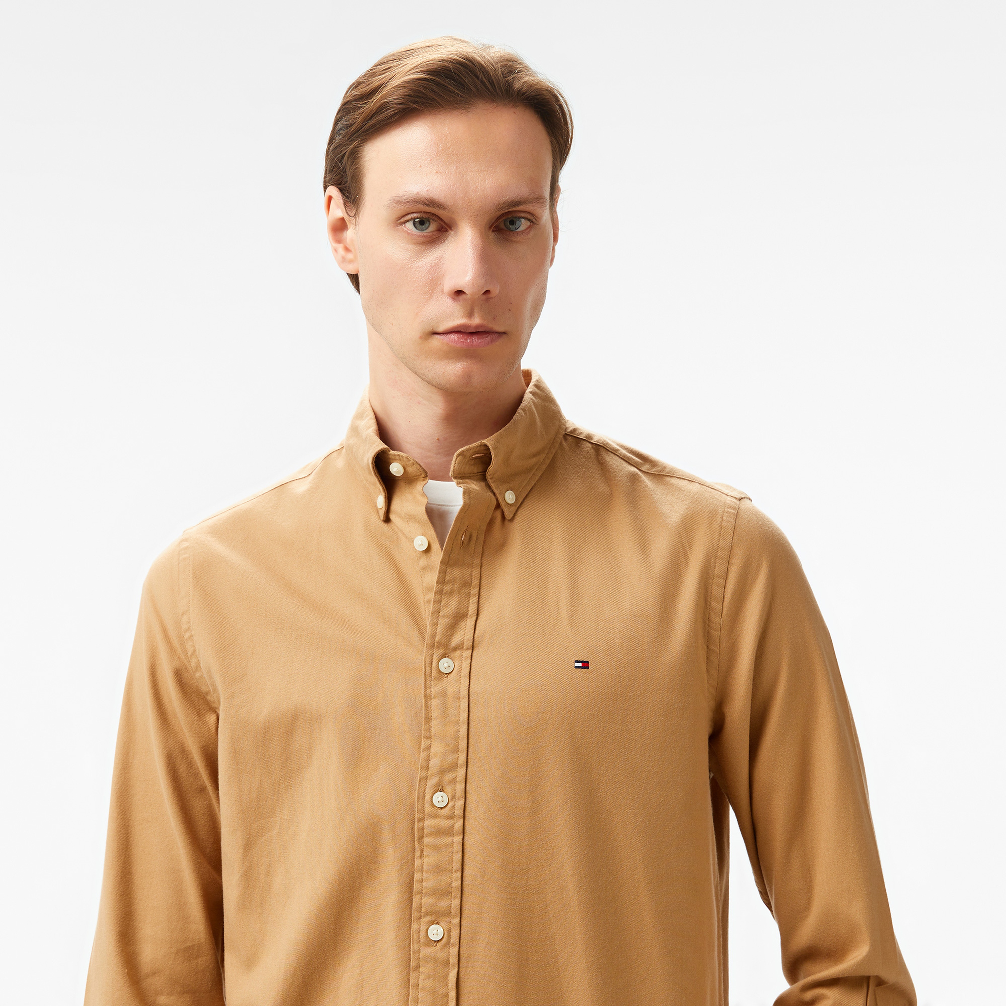 Tommy Hilfiger Erkek Haki Gömlek