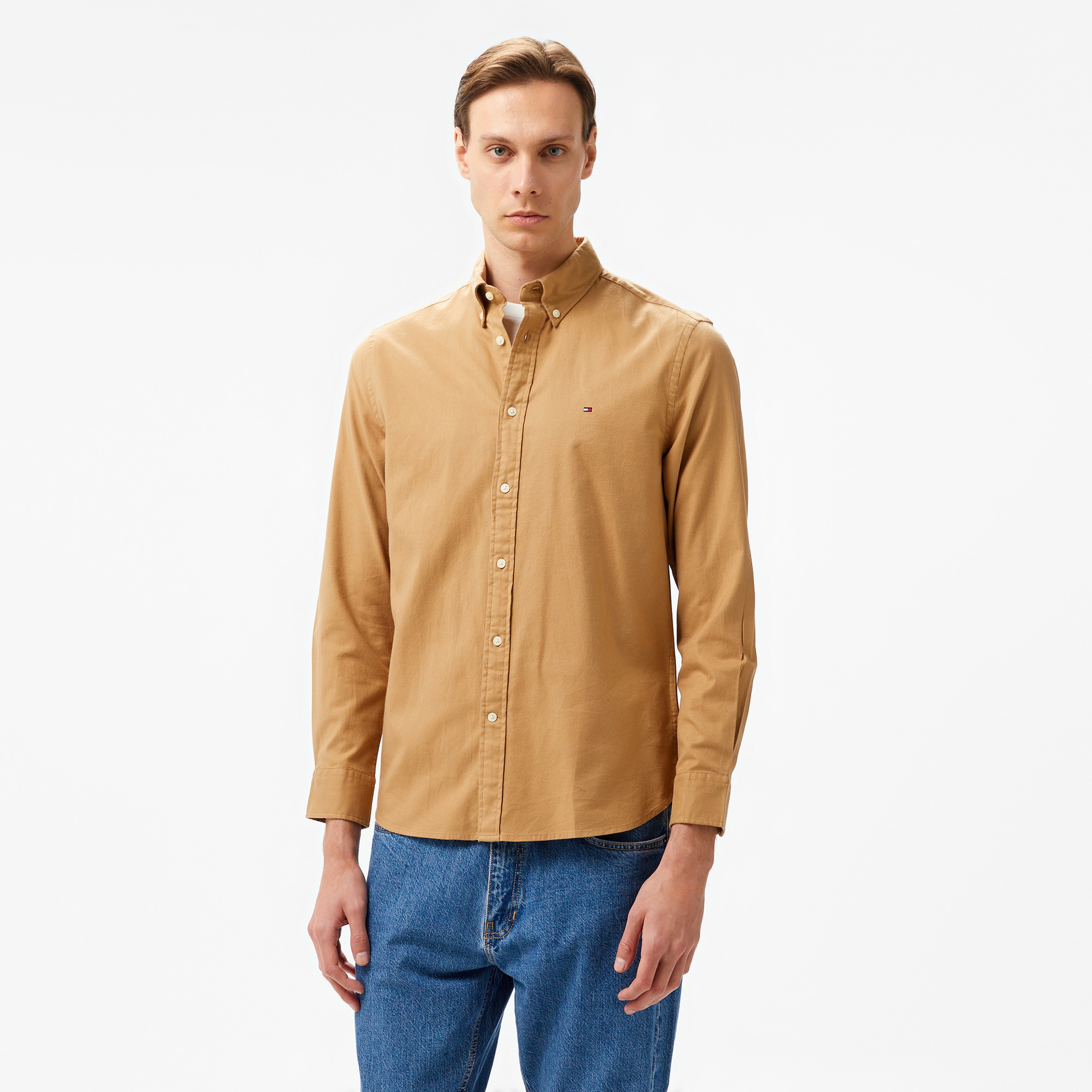Tommy Hilfiger Erkek Haki Gömlek