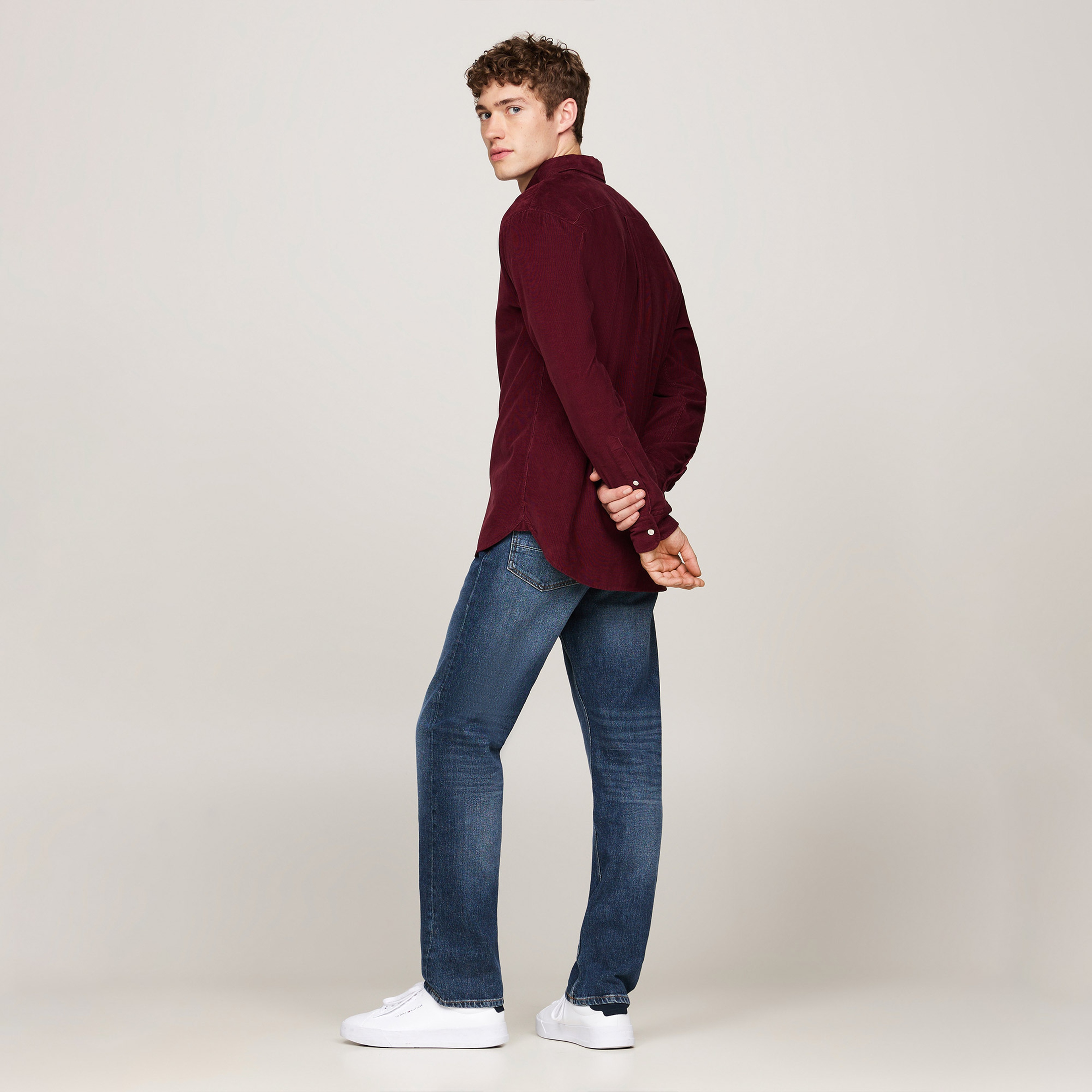 Tommy Hilfiger Erkek Mor Gömlek