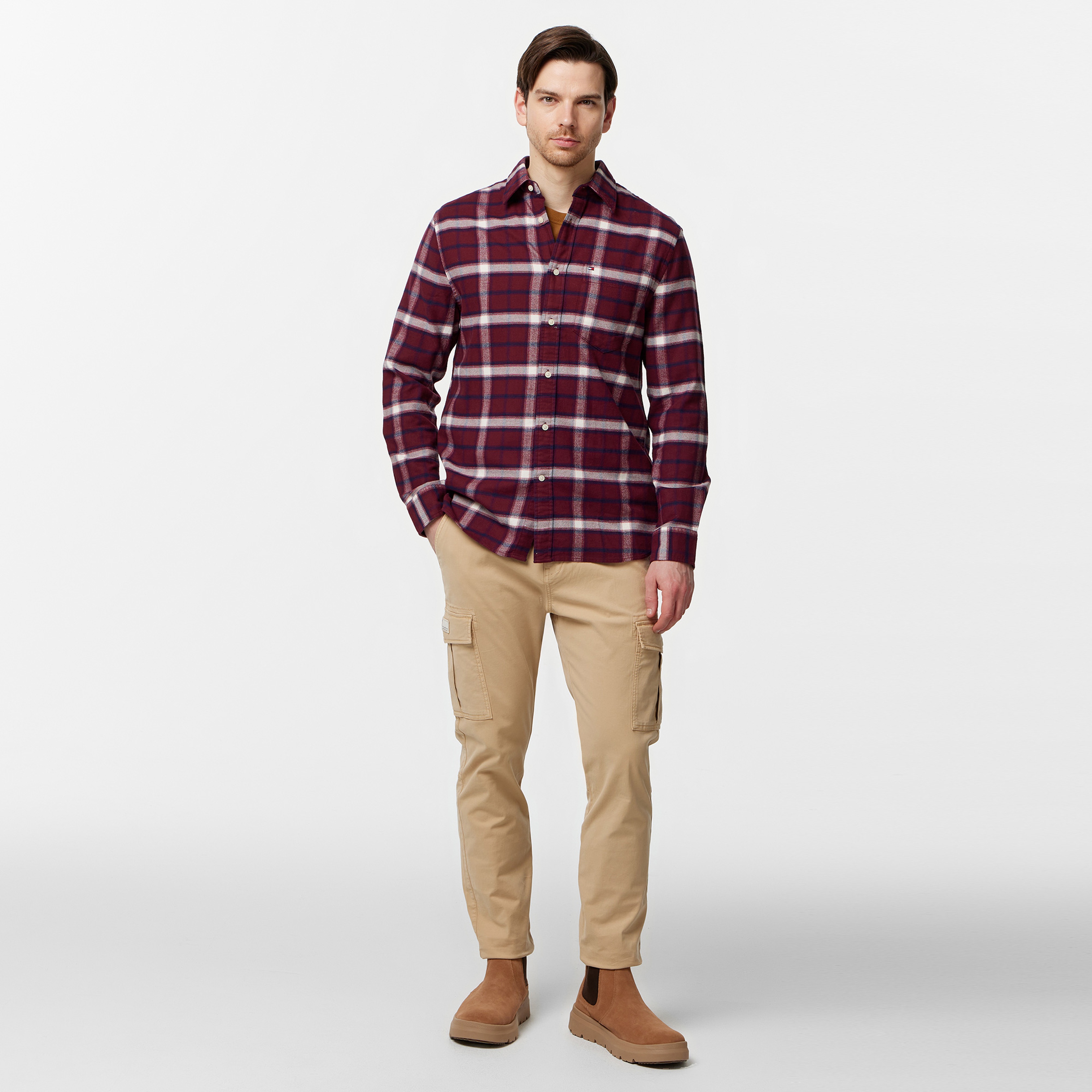 Tommy Hilfiger Erkek Kırmızı Gömlek