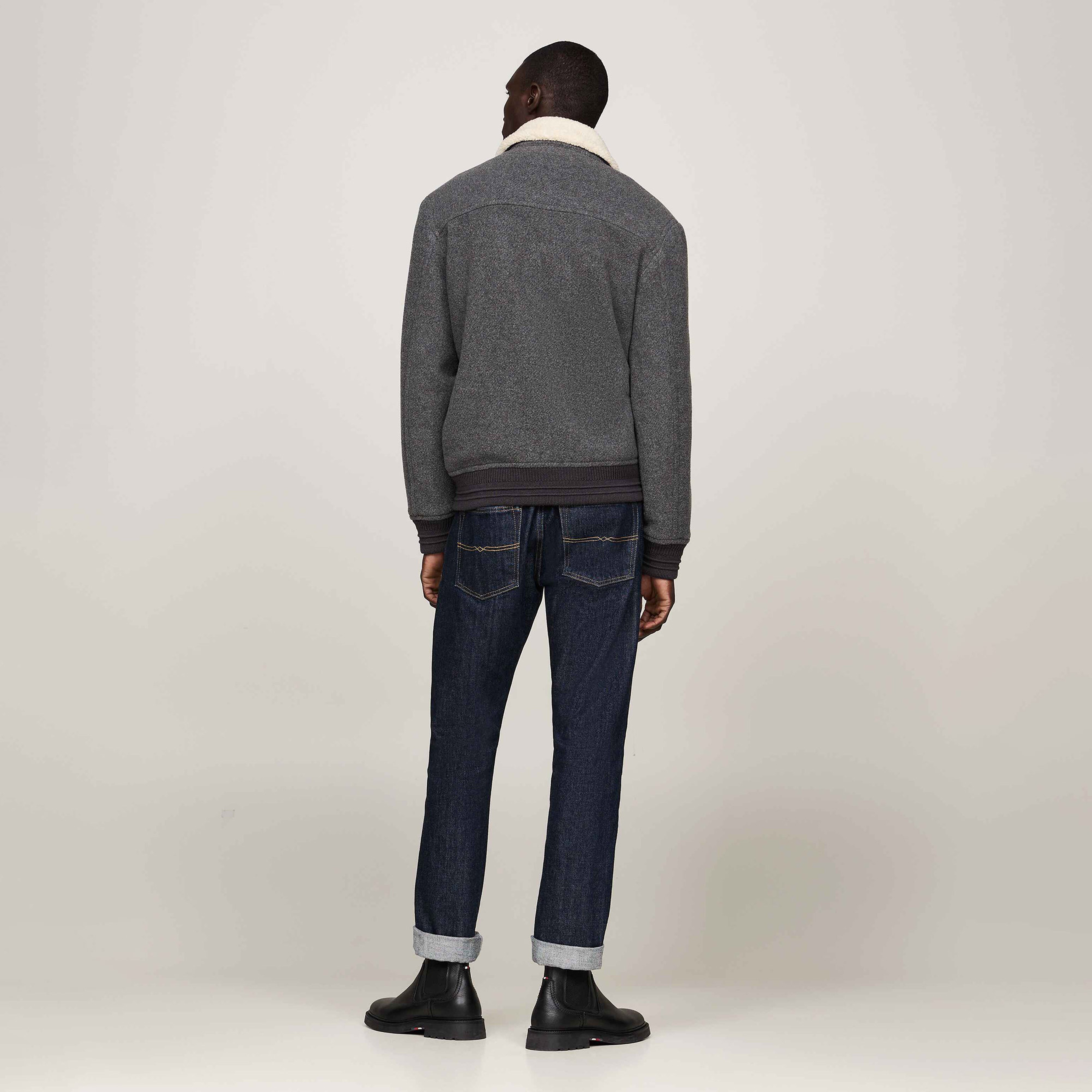 Tommy Hilfiger Erkek Gri Mont