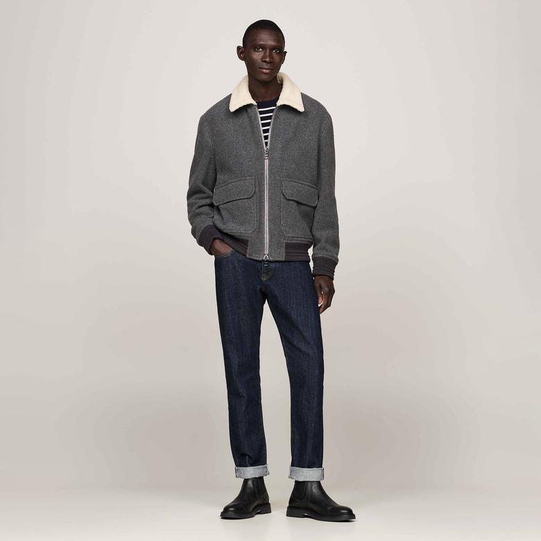 Tommy Hilfiger Erkek Gri Mont