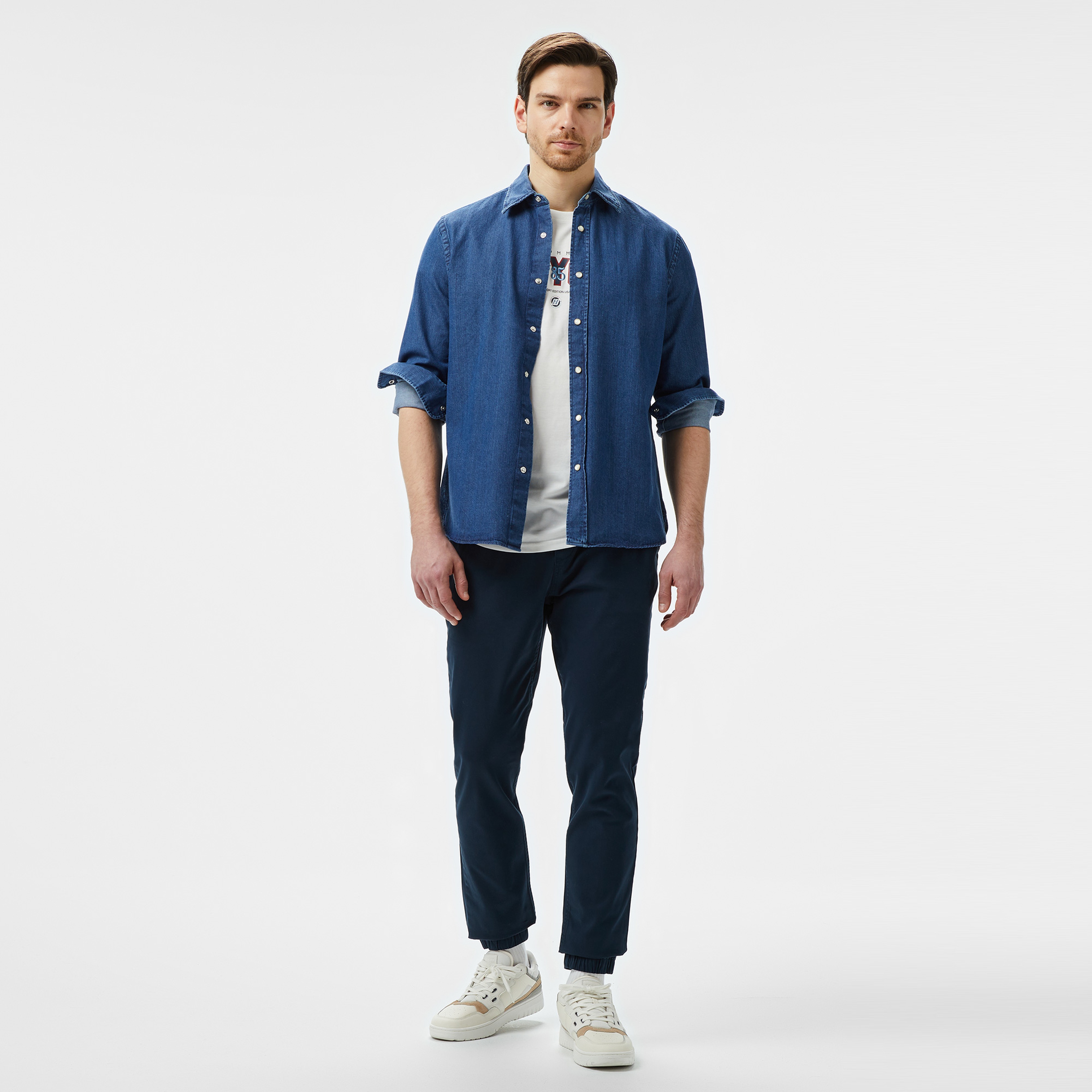 Tommy Hilfiger Erkek Mavi Gömlek