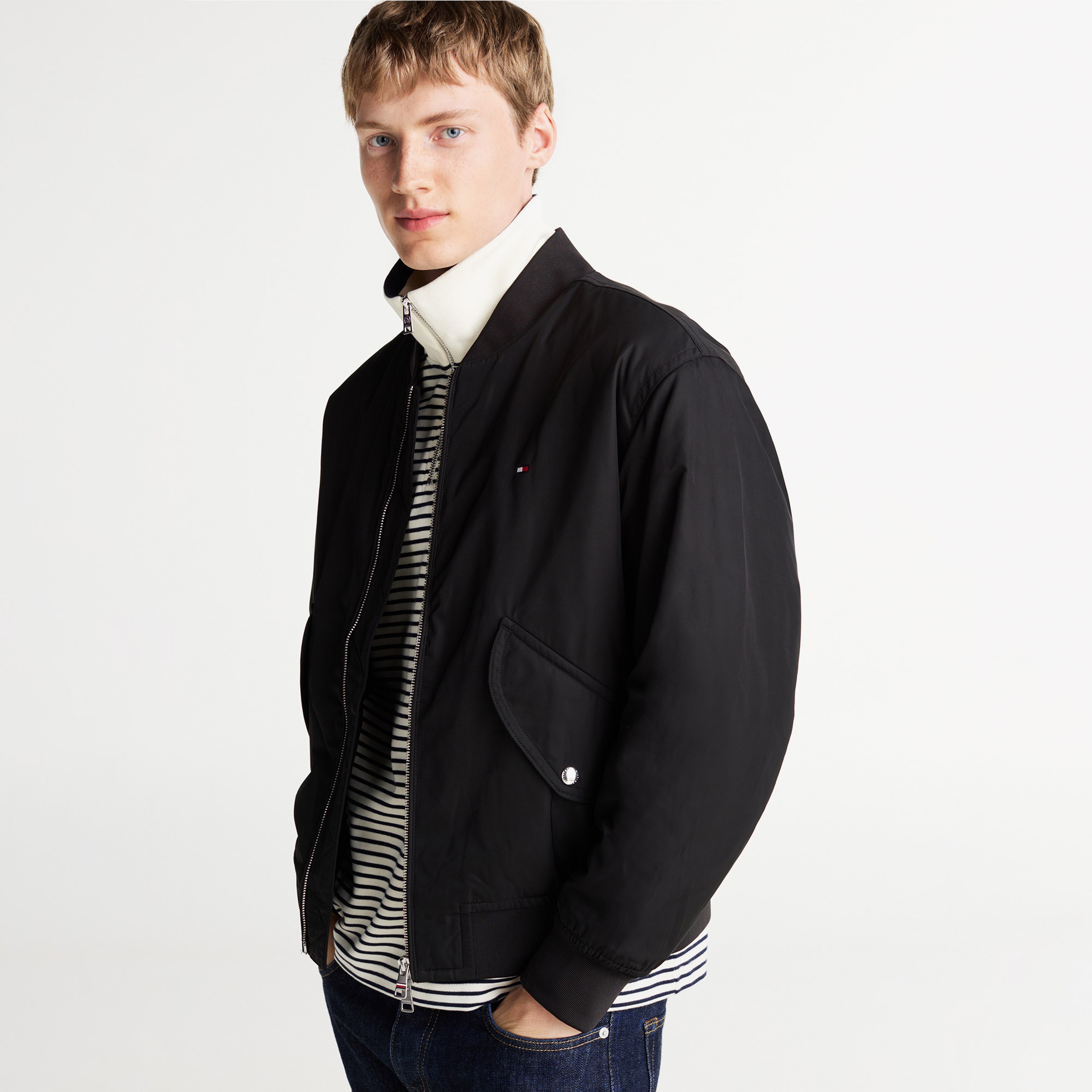 Tommy Hilfiger Erkek Siyah Mont