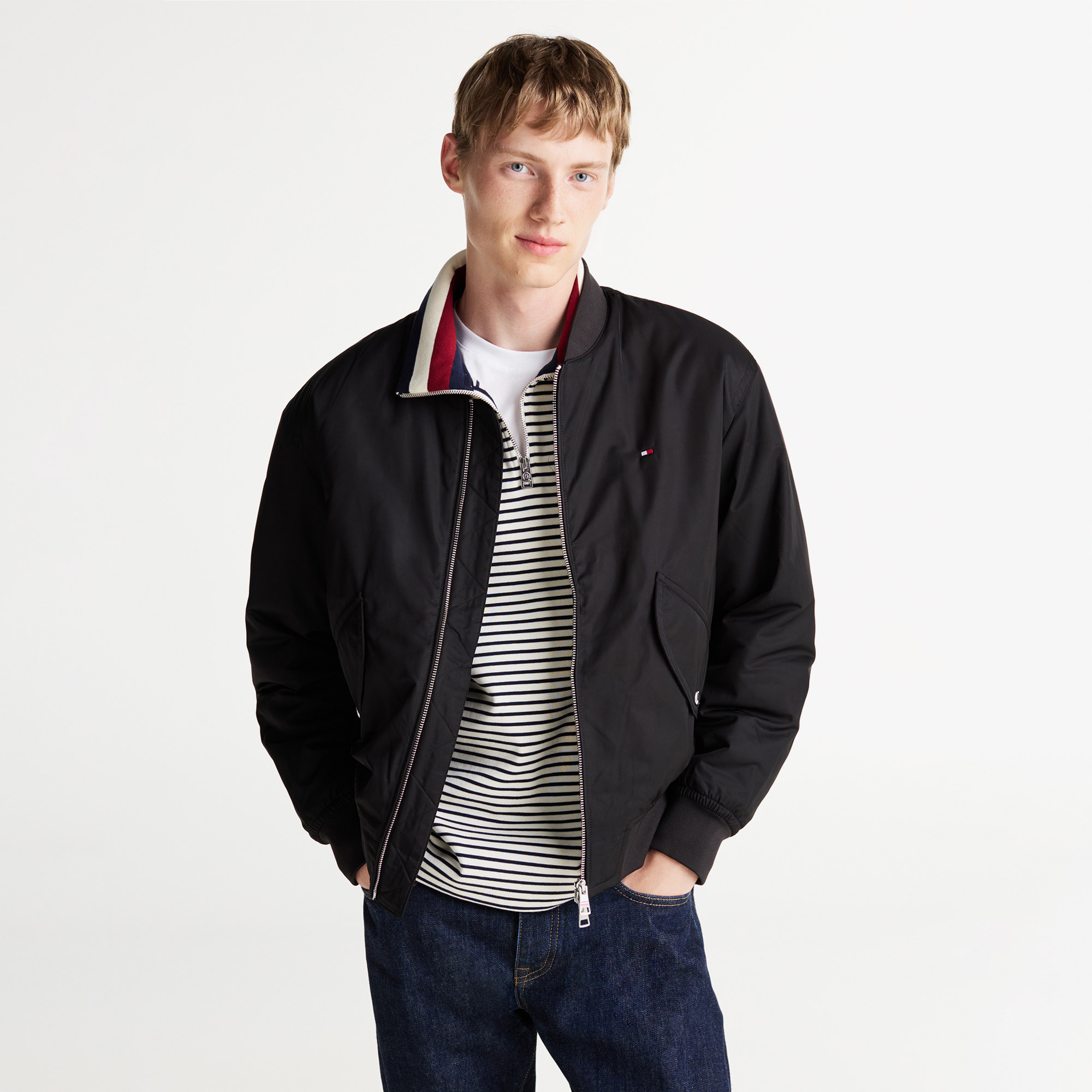 Tommy Hilfiger Erkek Siyah Mont