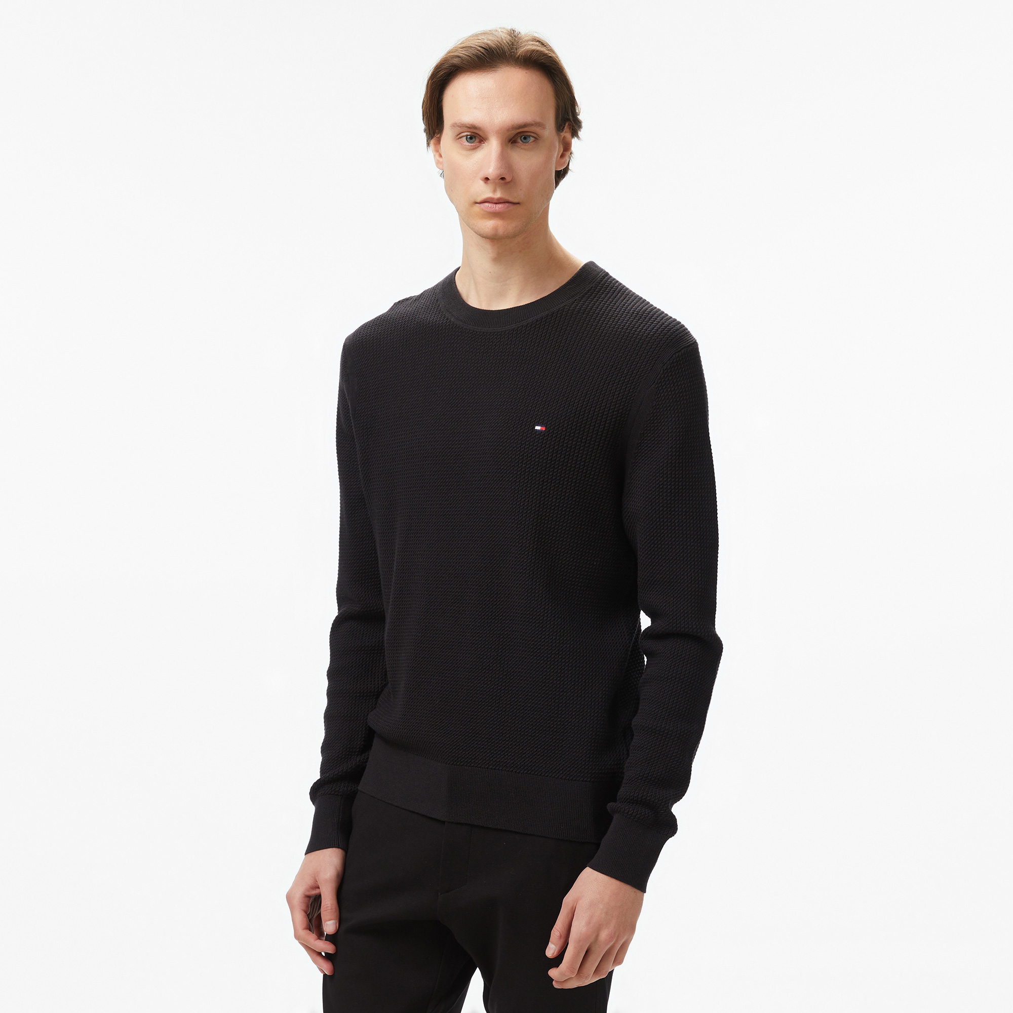 Tommy Hilfiger Structure Crew Nk Erkek Mavi KazakMMW0MW36525| Occasion