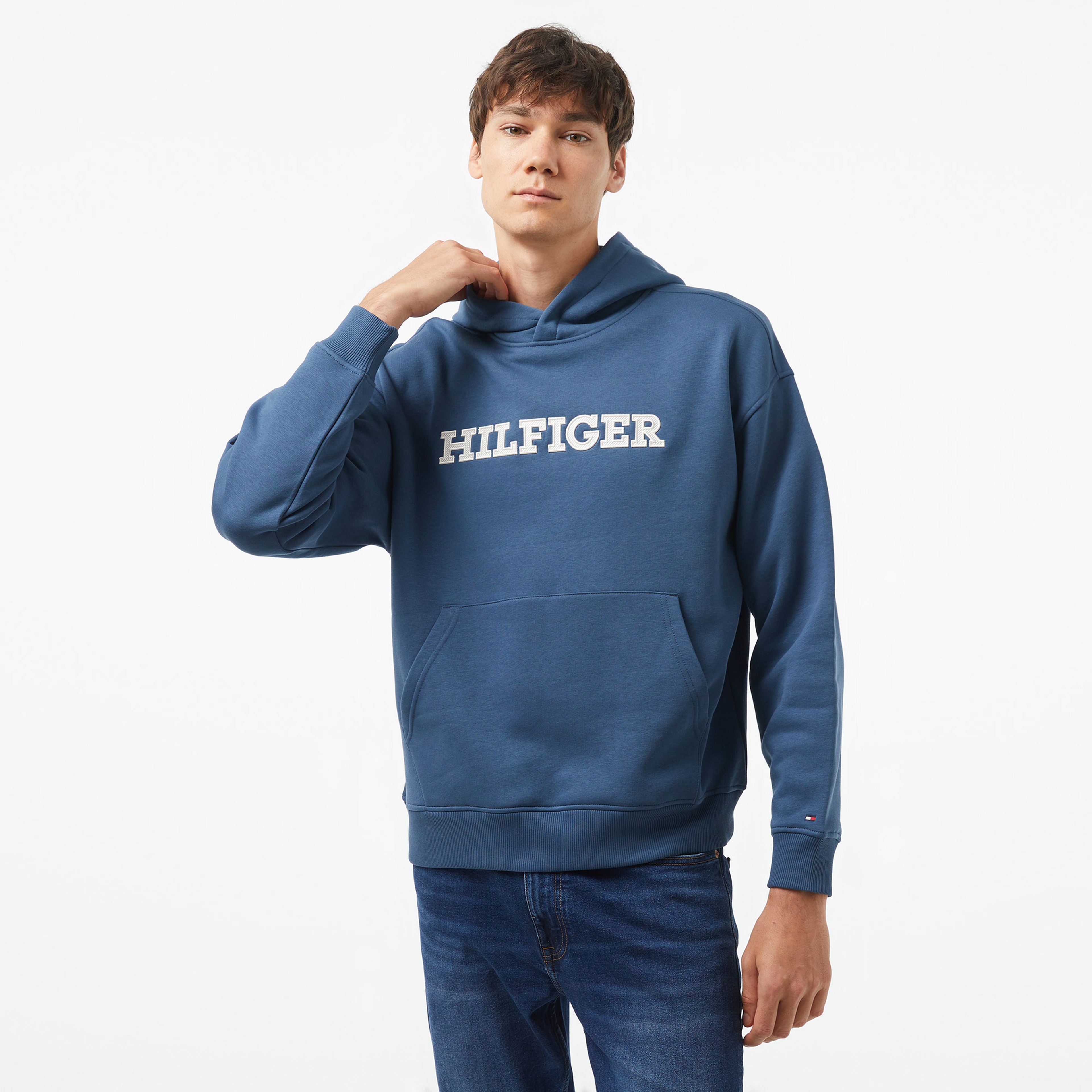Tommy Hilfiger Erkek Mavi Sweatshirt