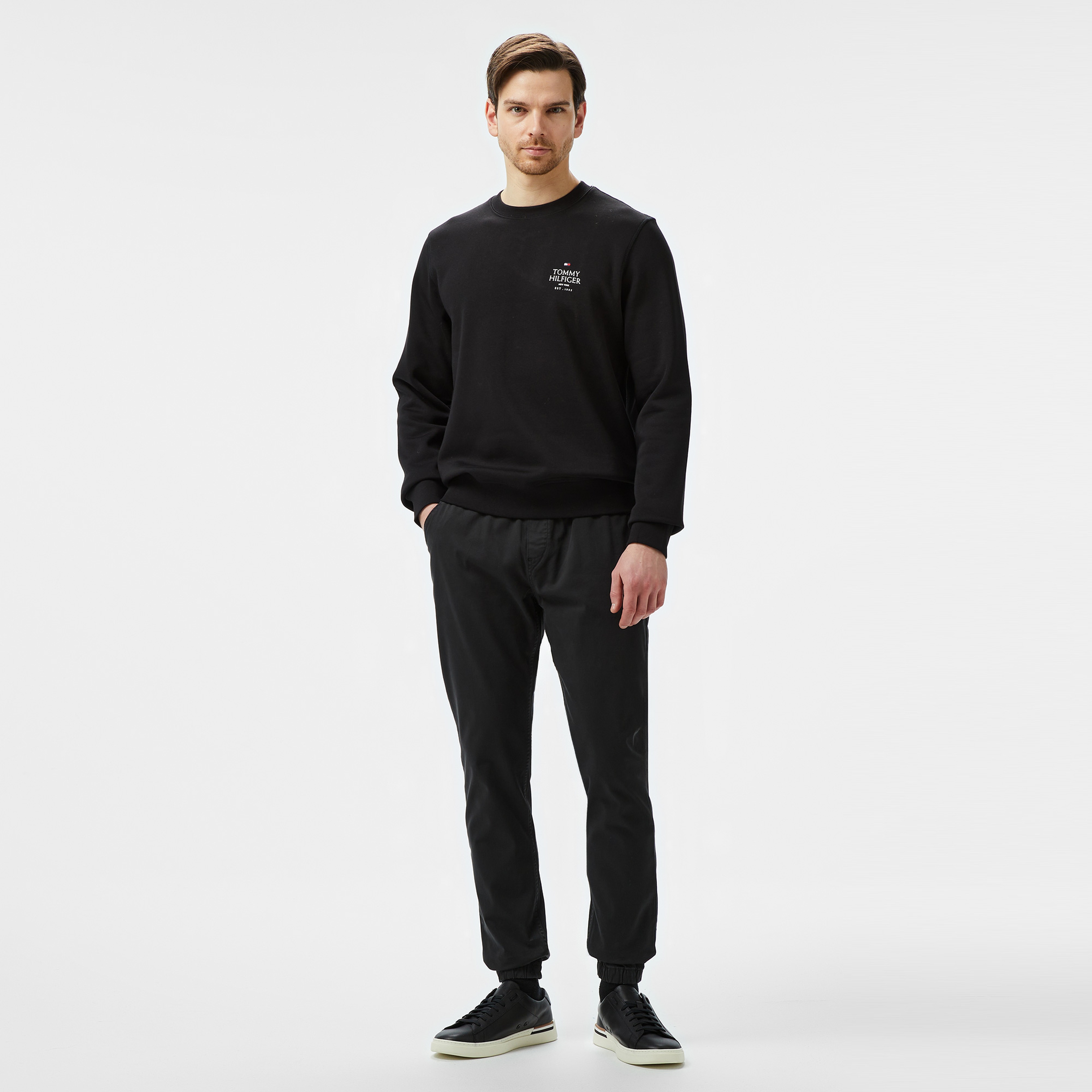 Tommy Hilfiger Erkek Siyah Sweatshirt