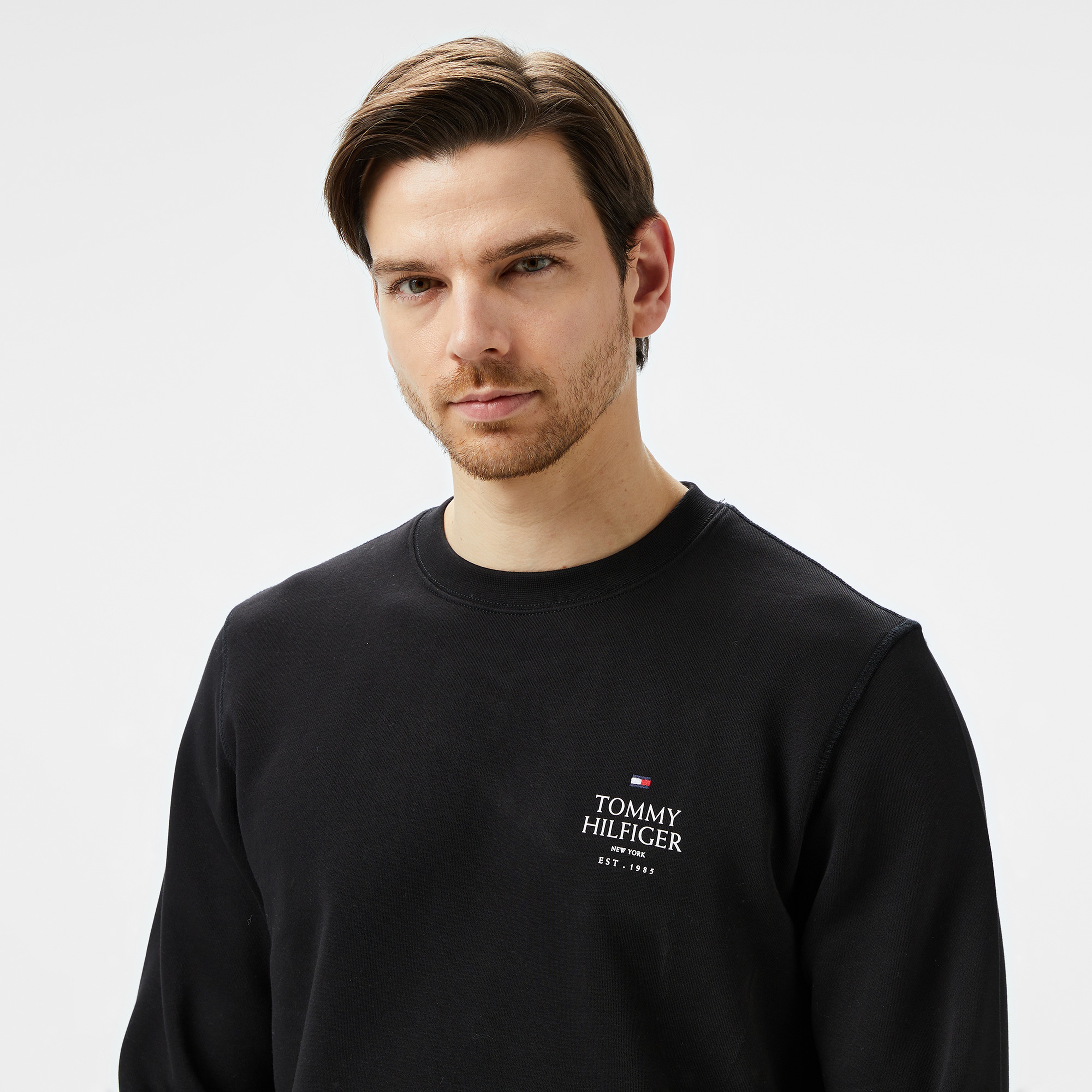 Tommy Hilfiger Erkek Siyah Sweatshirt
