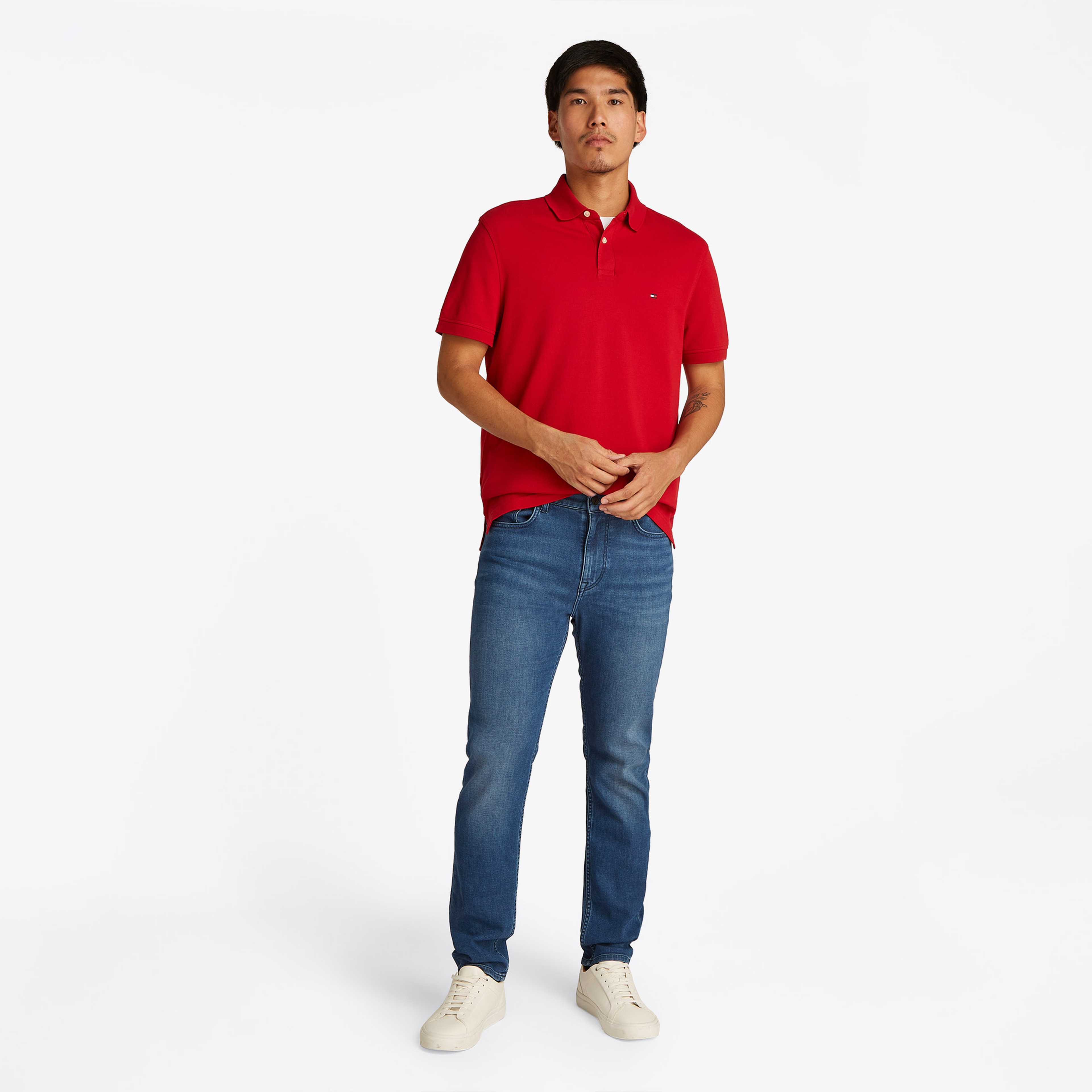 Tommy Hilfiger Erkek Kırmızı Polo